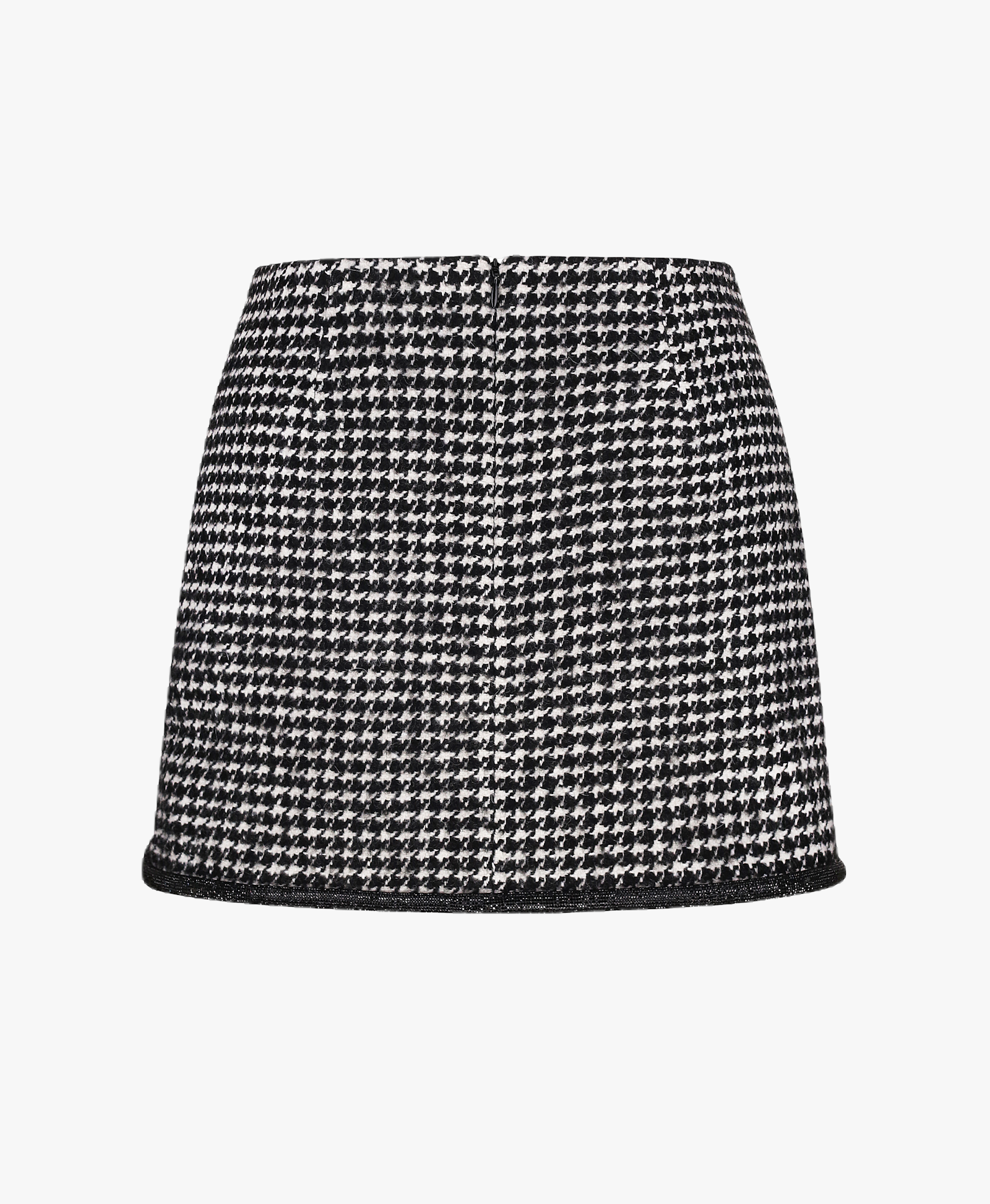 HOUNDSTOOTH SKIRT MINI in Black made by NUÉ