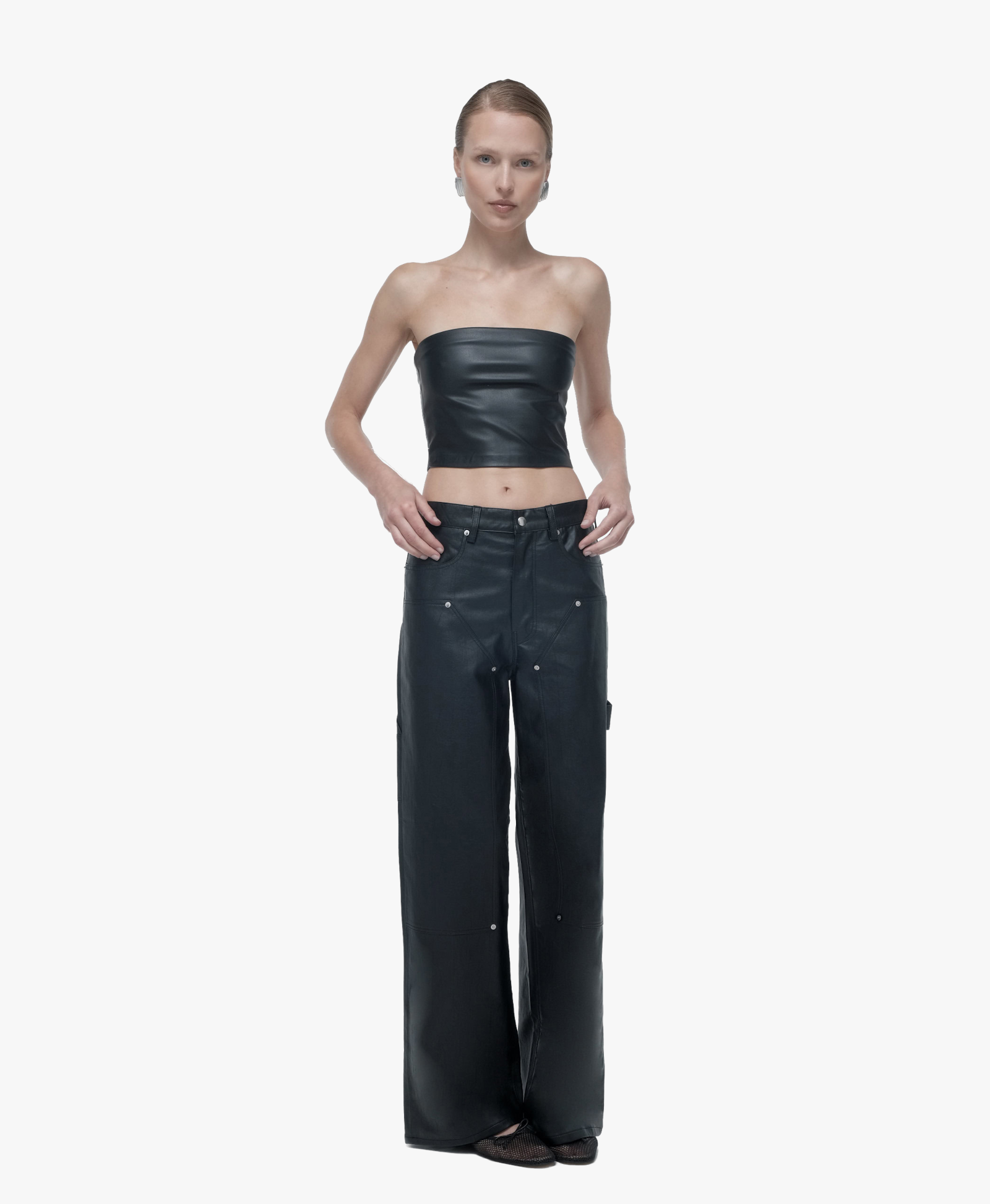 Vegan leather trousers made by AFTERHOURS