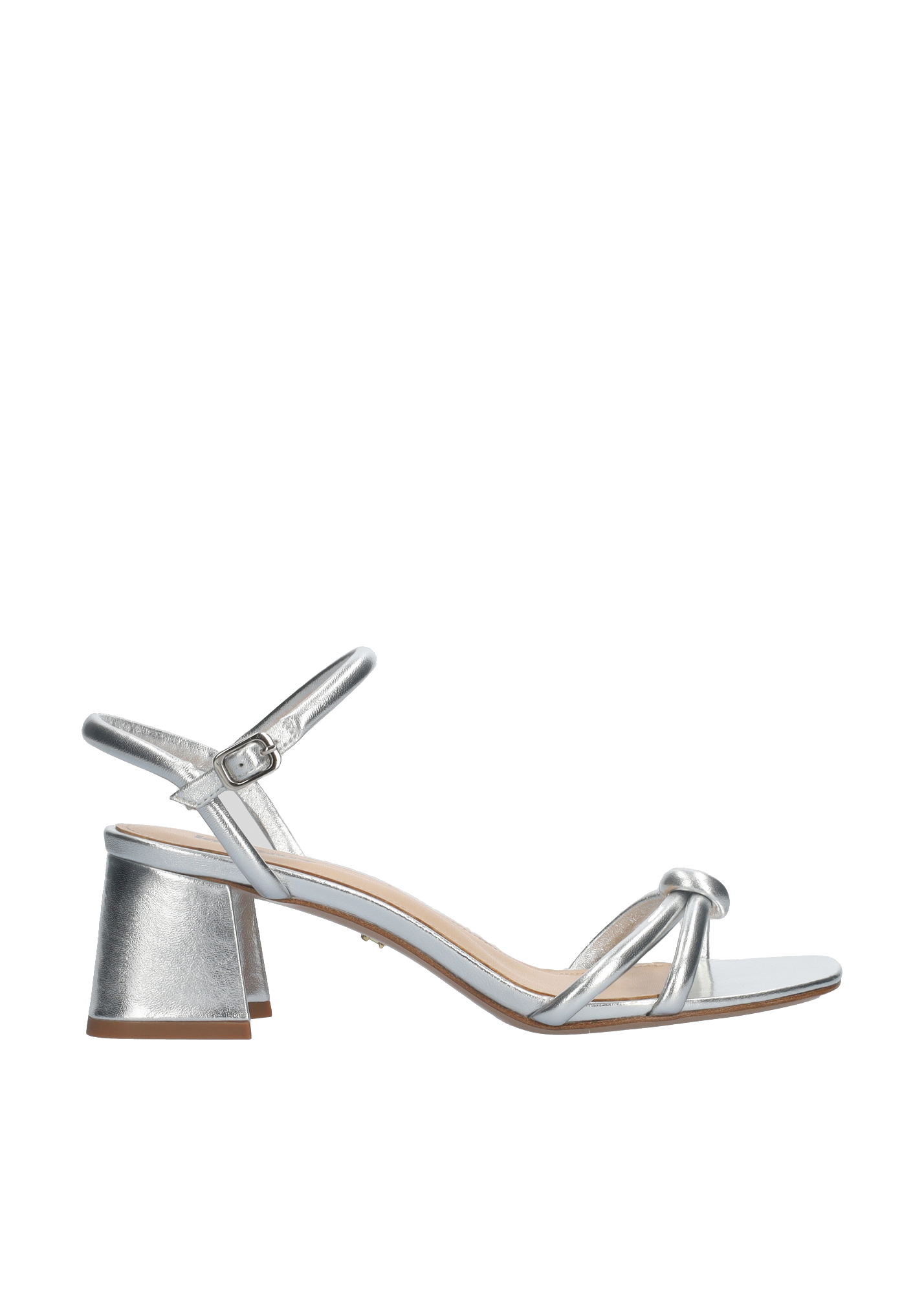 Lola Cruz Shoes Natalie Sandal 55 In Silver