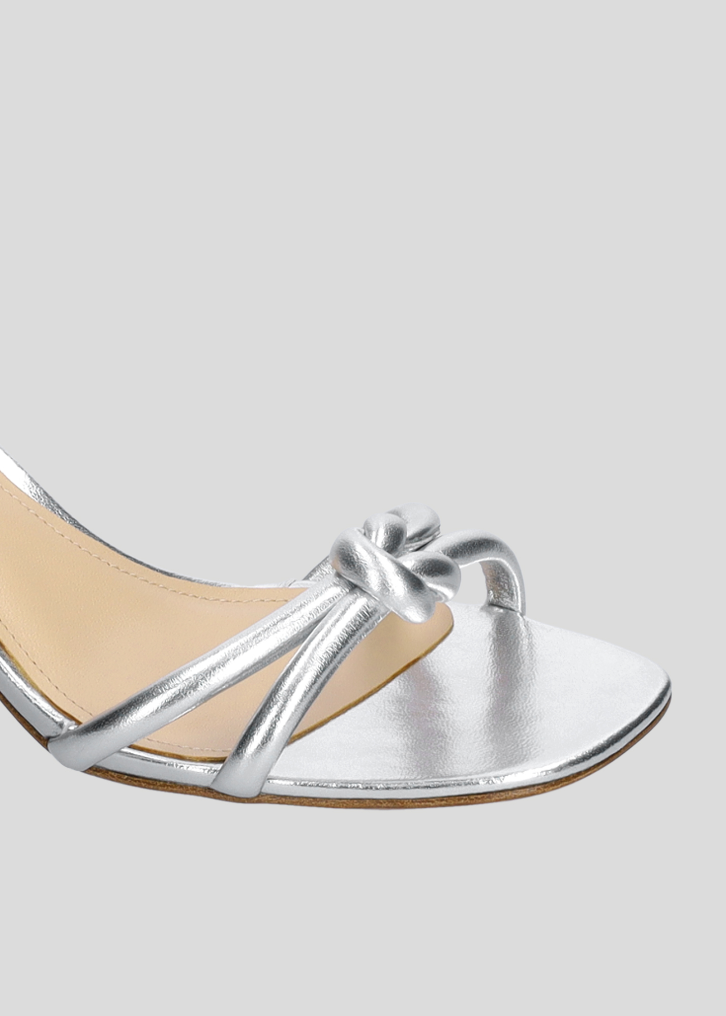 Shop Lola Cruz Shoes Natalie Sandal 55 In Silver