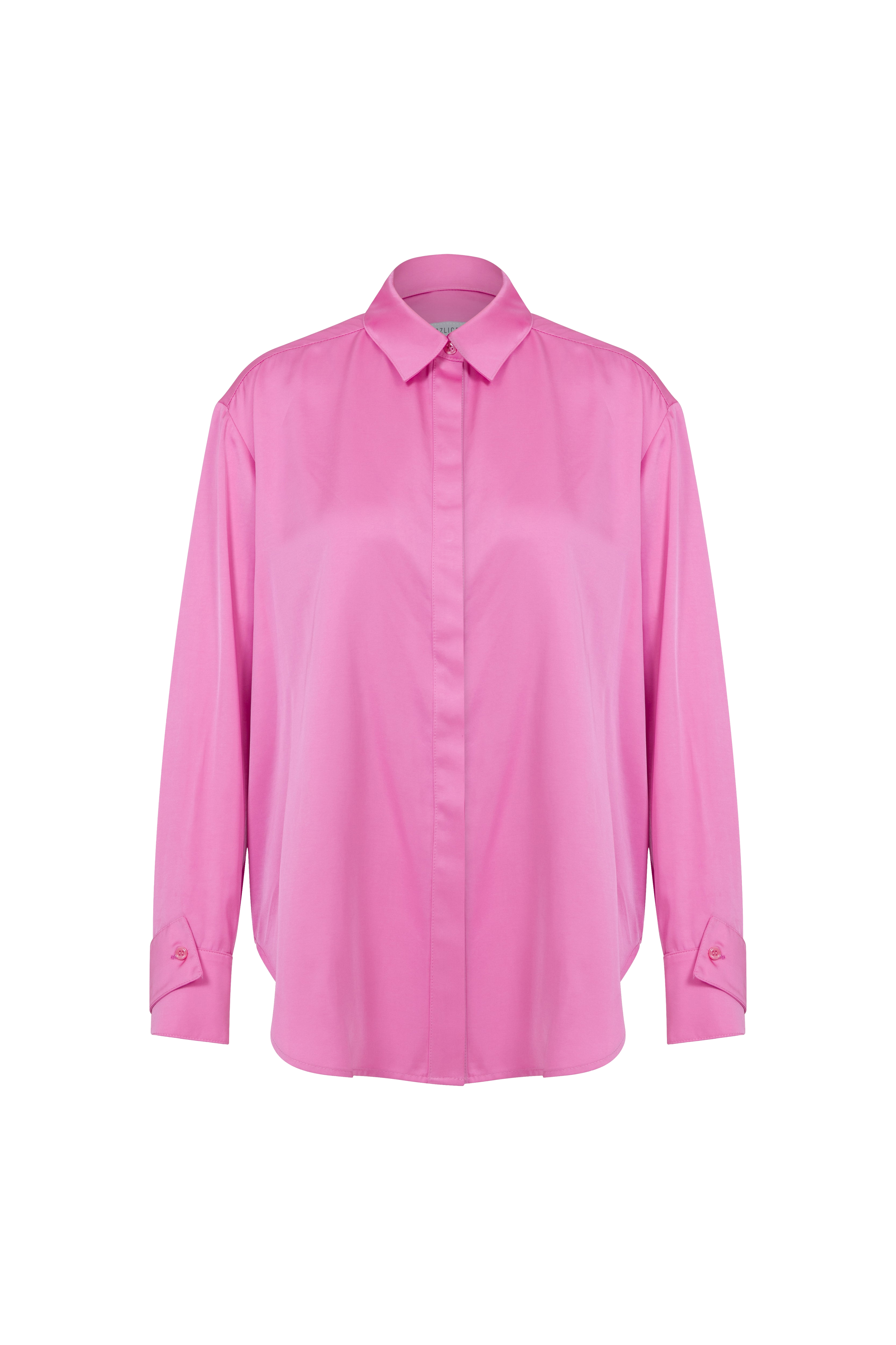 Shop Nazli Ceren Ravenna Satin Shirt In Partfait Pink