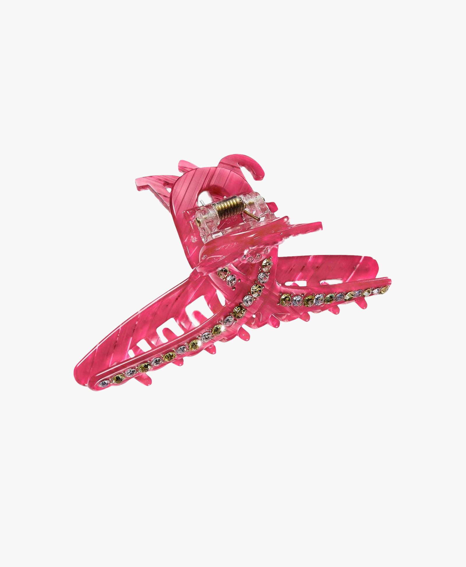 Adriana Crystal Claw Clip (Rose Pink) in Pink made by Nana Jacqueline