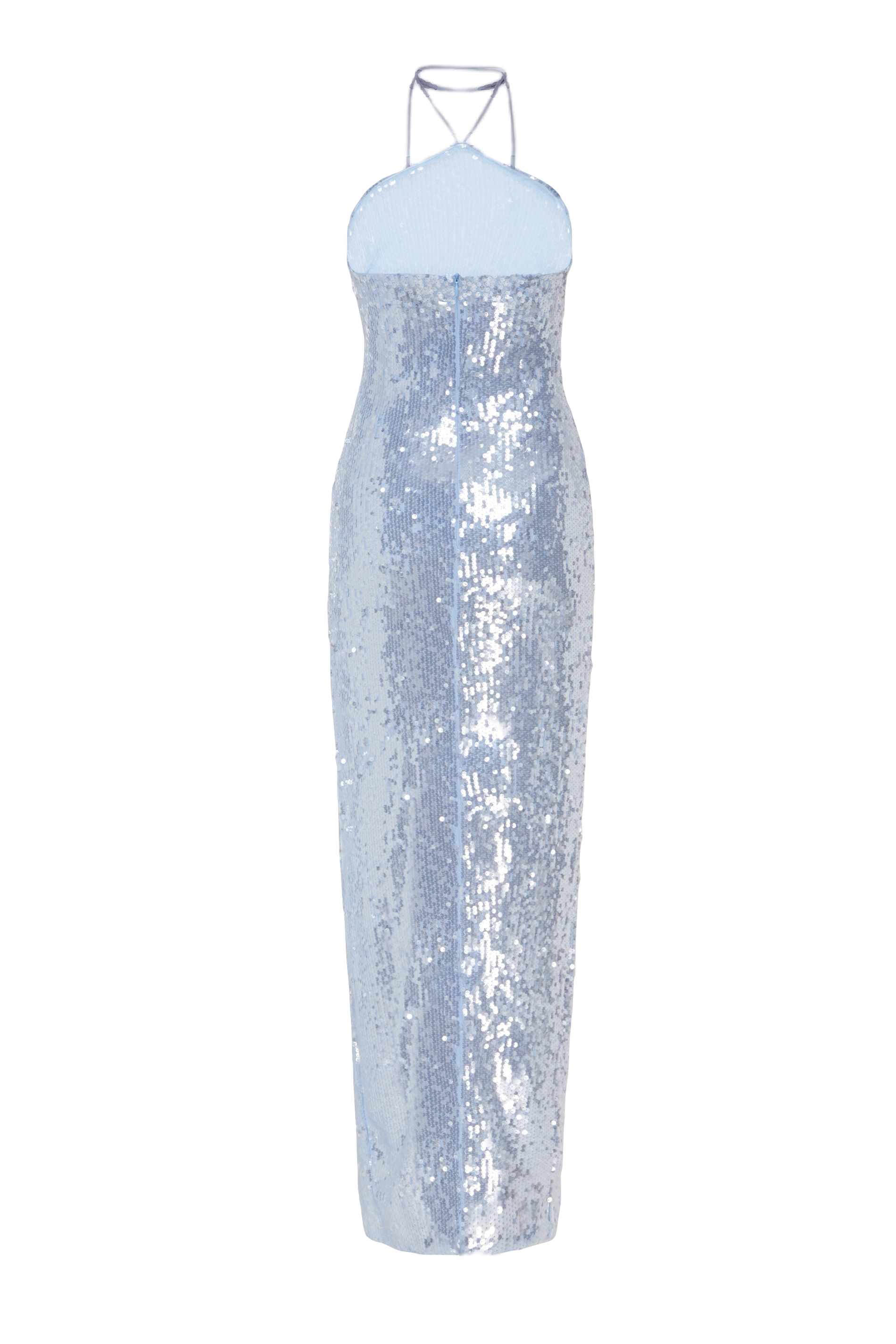Shop Malva Florea Sequin Maxi Dress In Light Blue