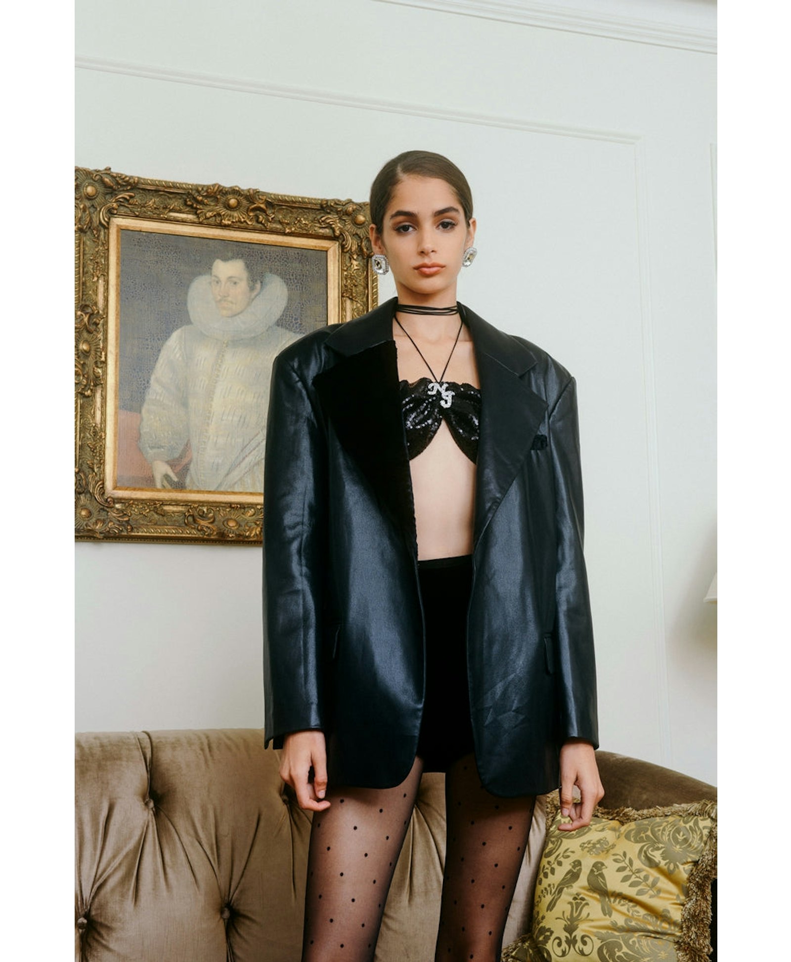 Brooklyn Leather Jacket in Black made by Nana Jacqueline