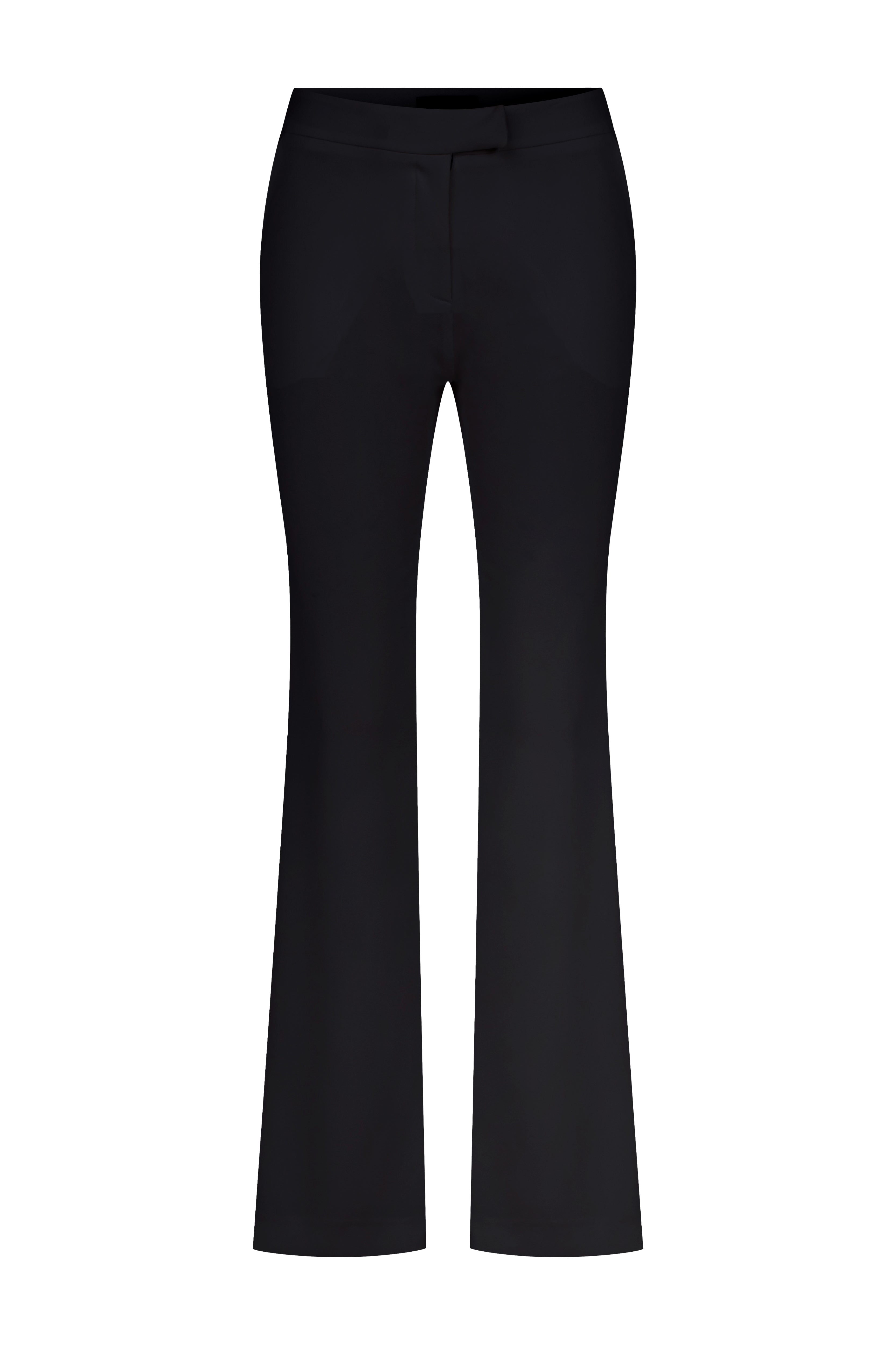 Shop Nazli Ceren Arced Straight Cut Trousers In Charcoal