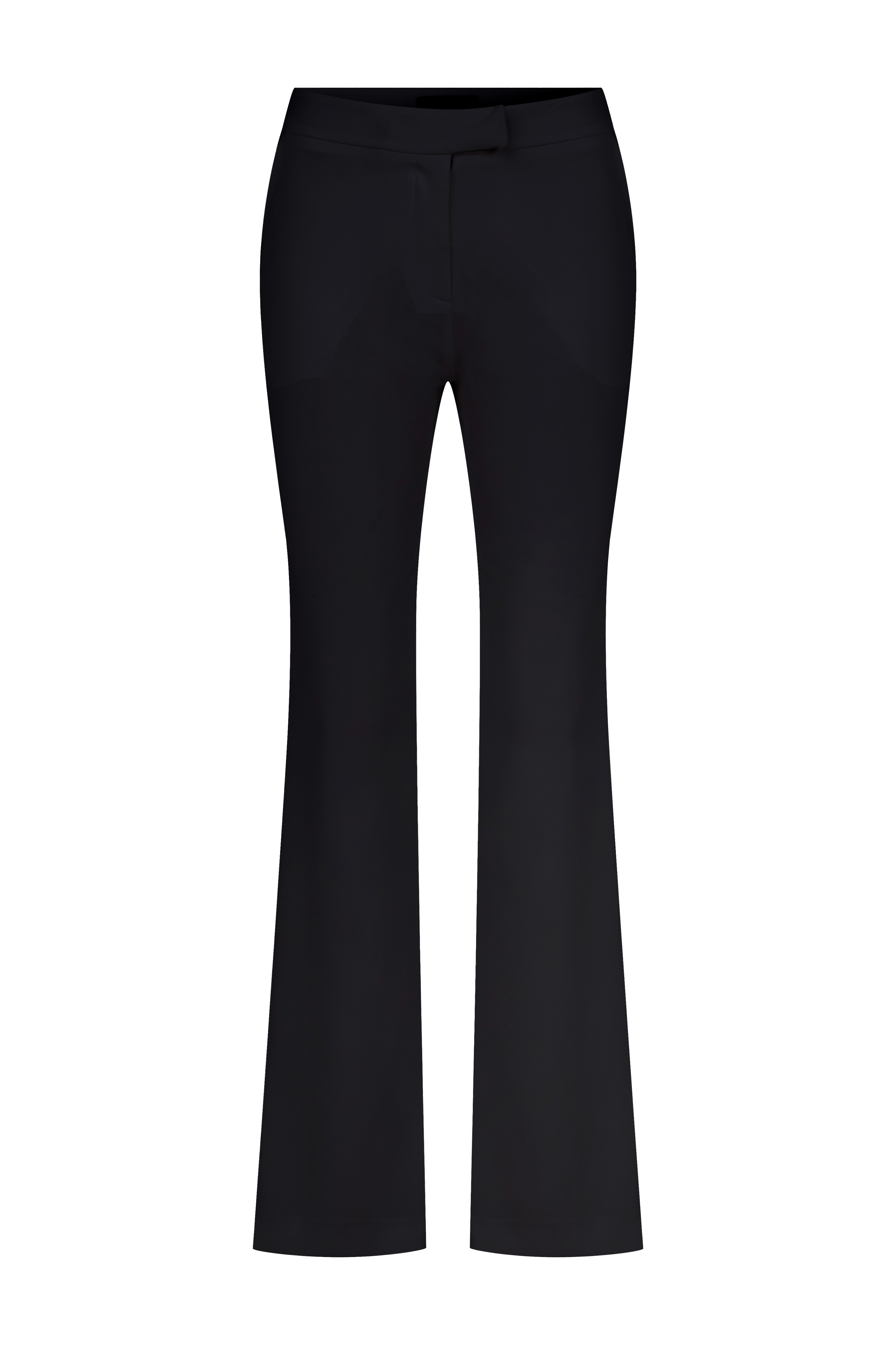 Shop Nazli Ceren Arced Straight Cut Trousers In Charcoal