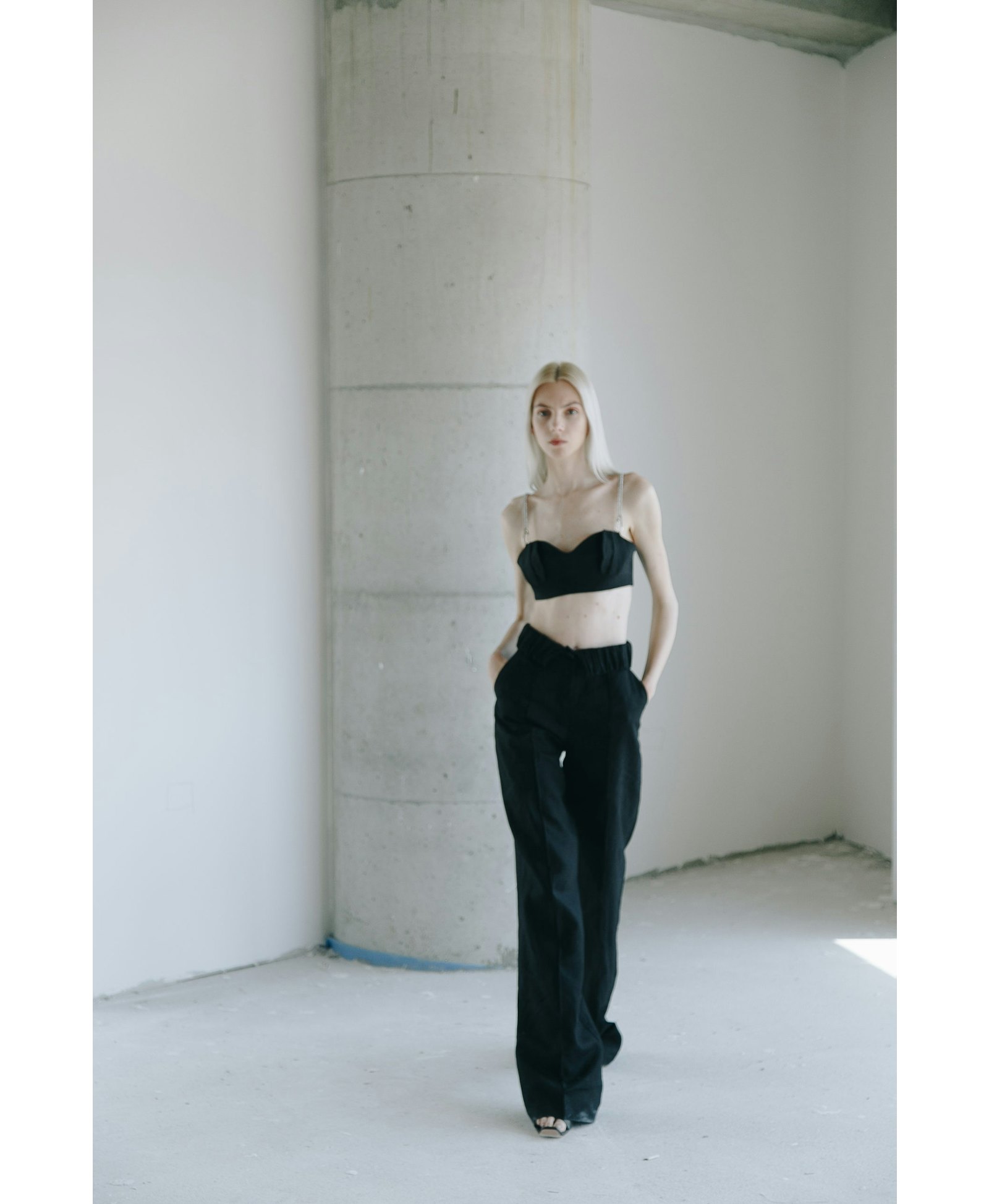 ANJA Black Pants High Waisted made by MAET