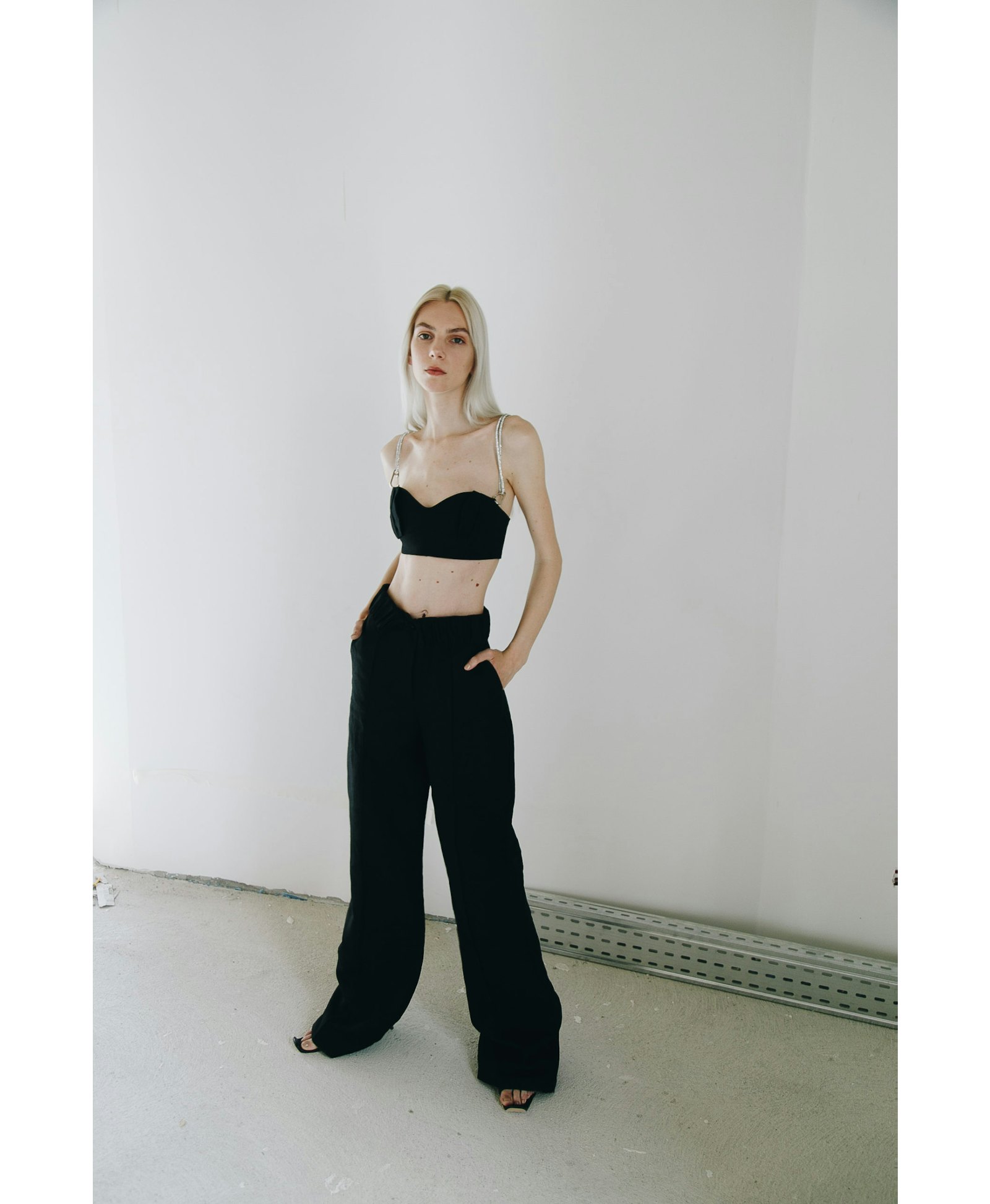 ANJA Black Pants High Waisted made by MAET
