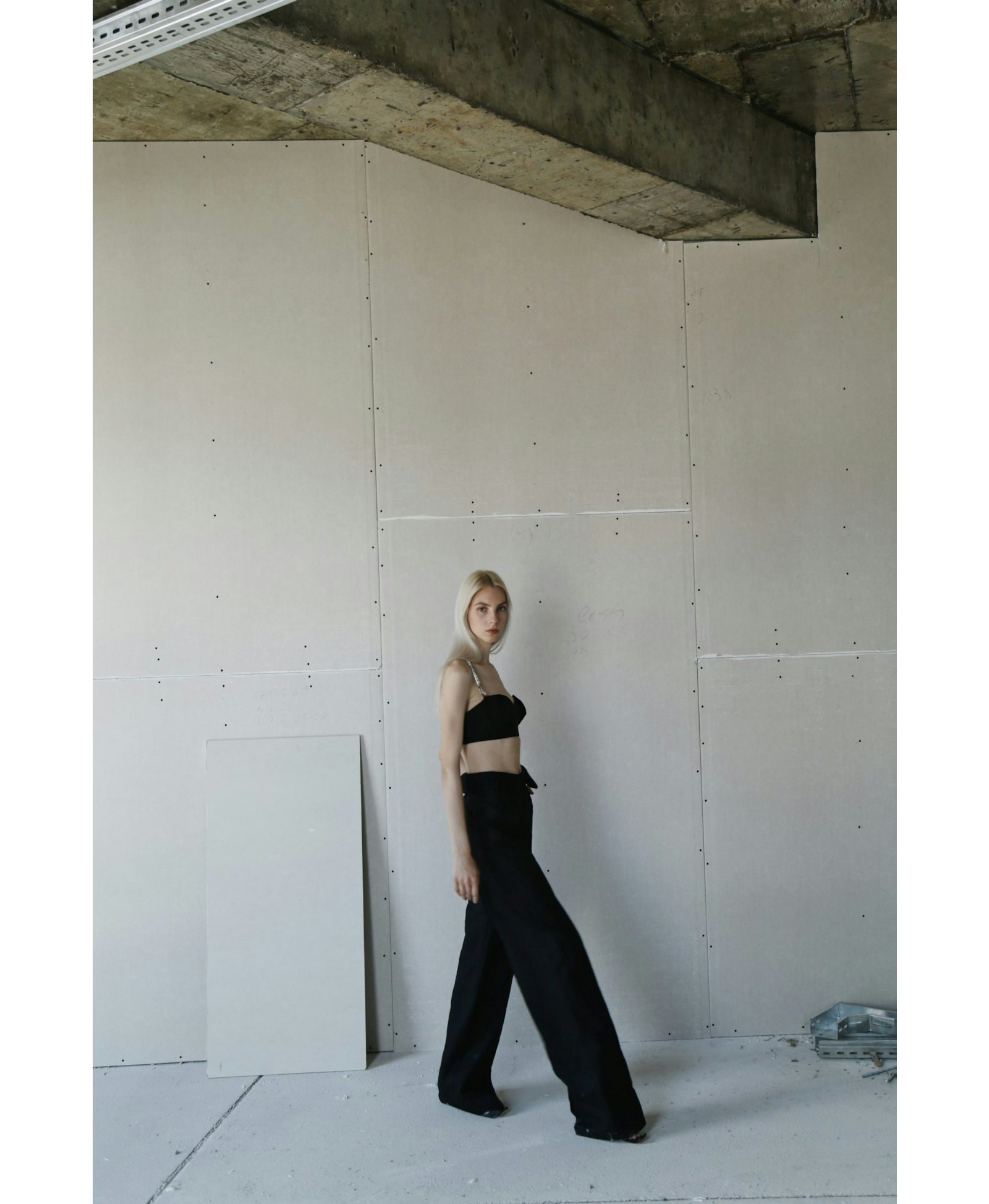 ANJA Black Pants High Waisted made by MAET