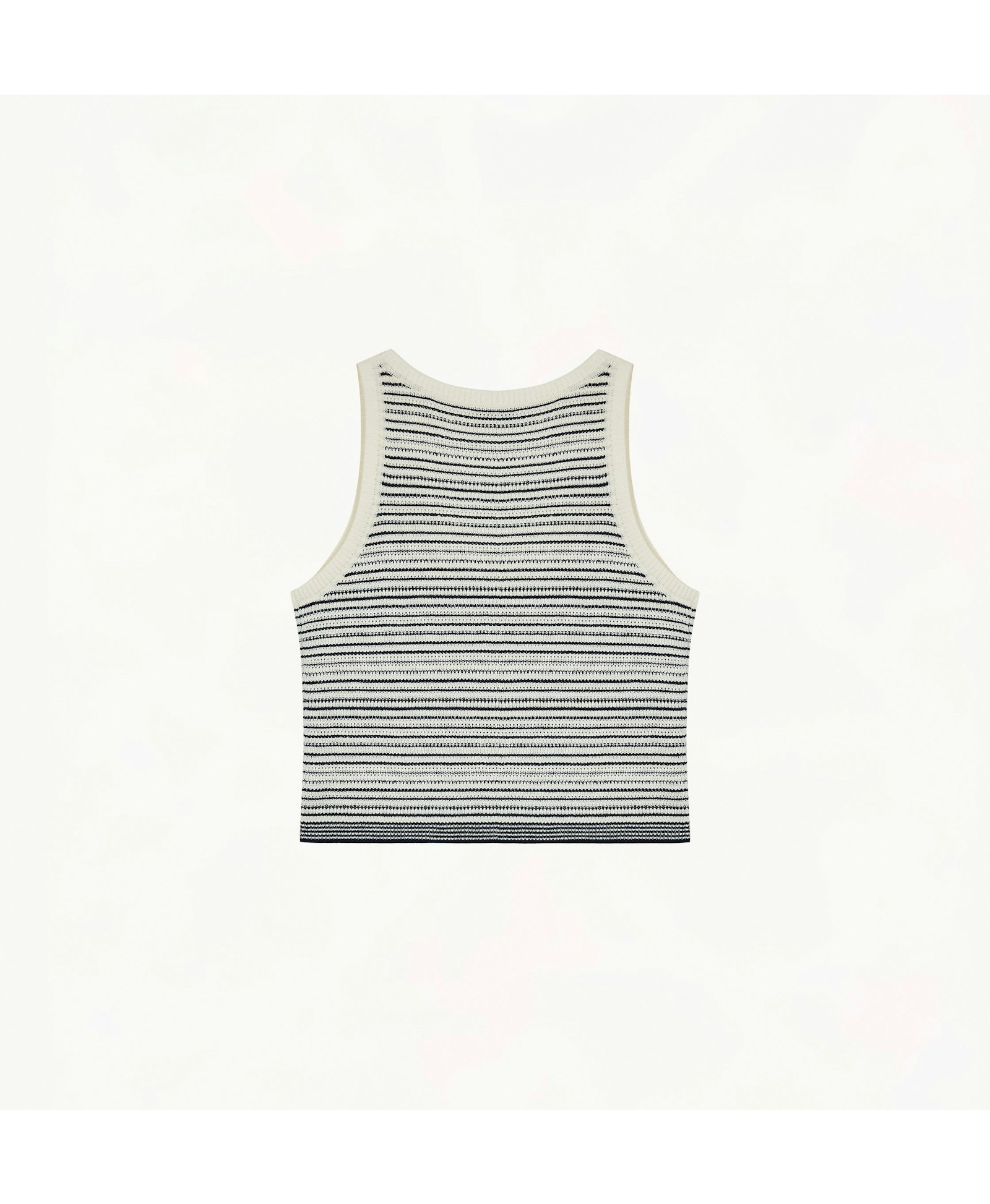 STRIPED U-NECK TANK TOP made by CRUSH Collection