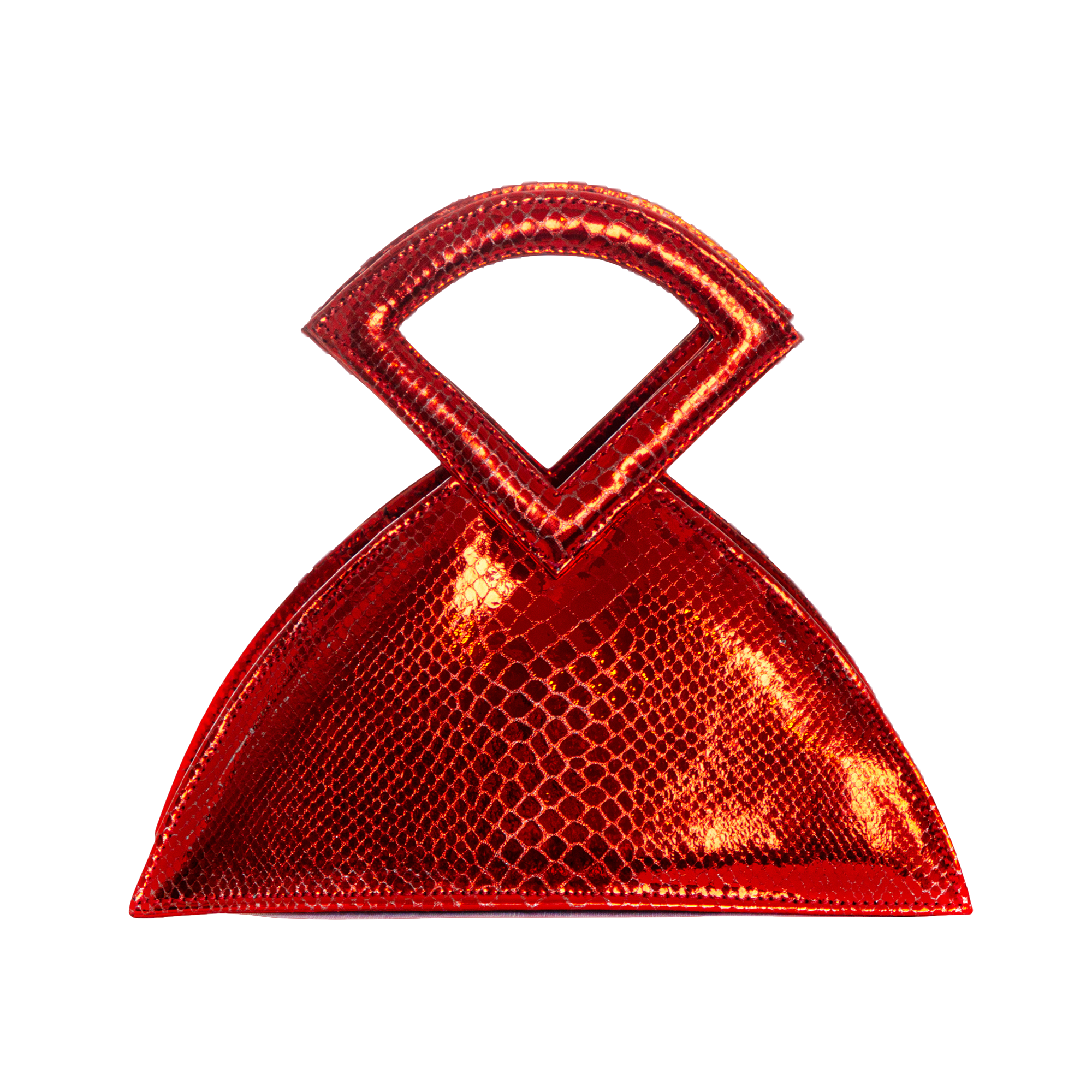 Farha - Red - Triangular Top Handle made by ALIEL