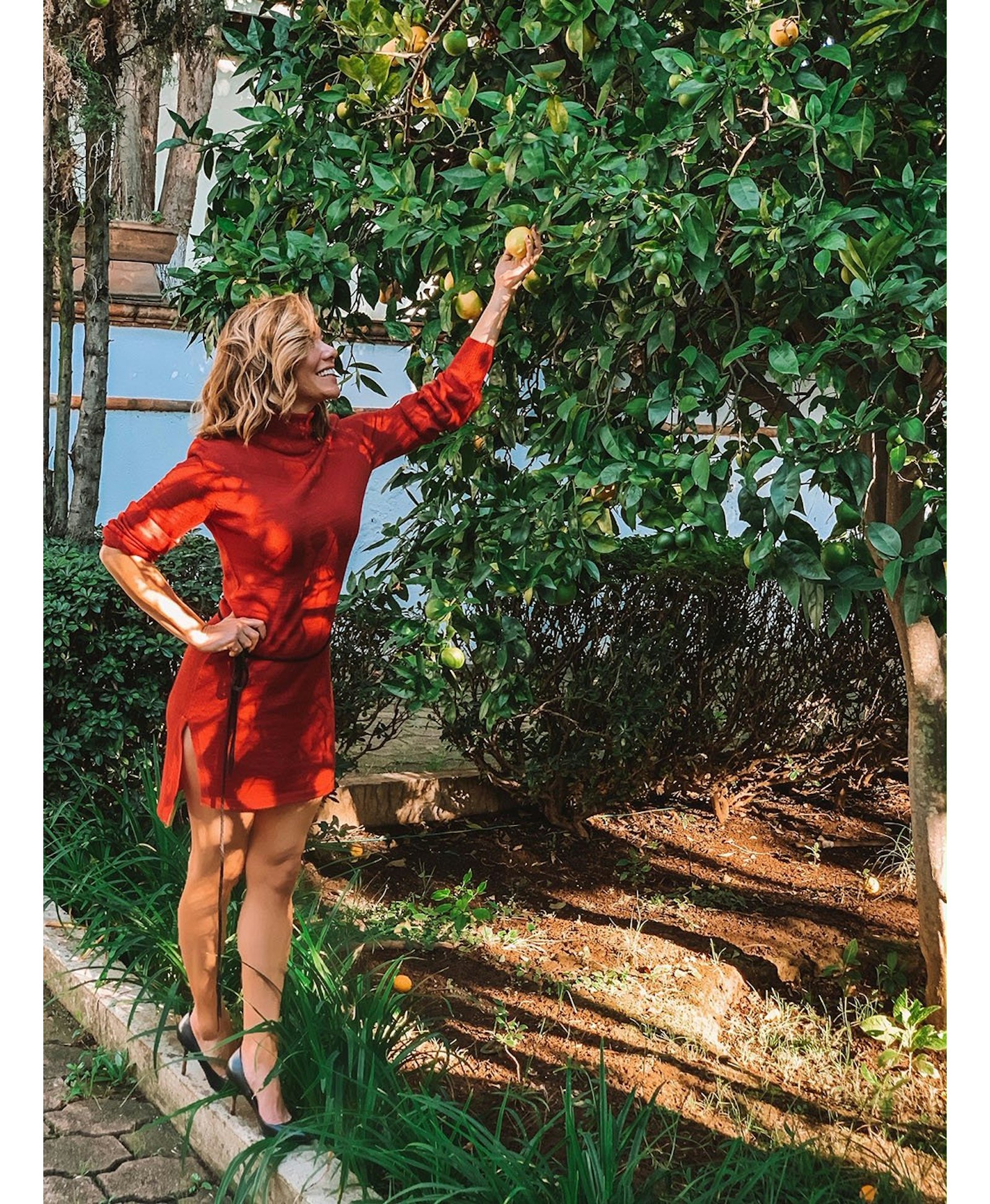 ONYX tunic dress in Red made by AYNI