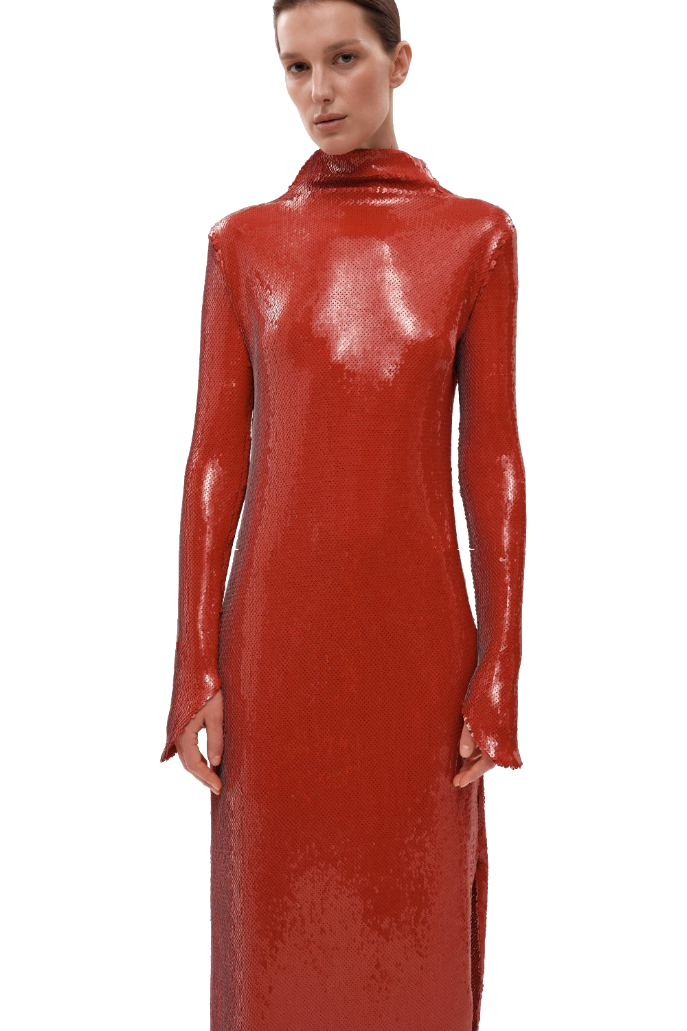 Shop Gasanova Sequined Maxi Dress In Red