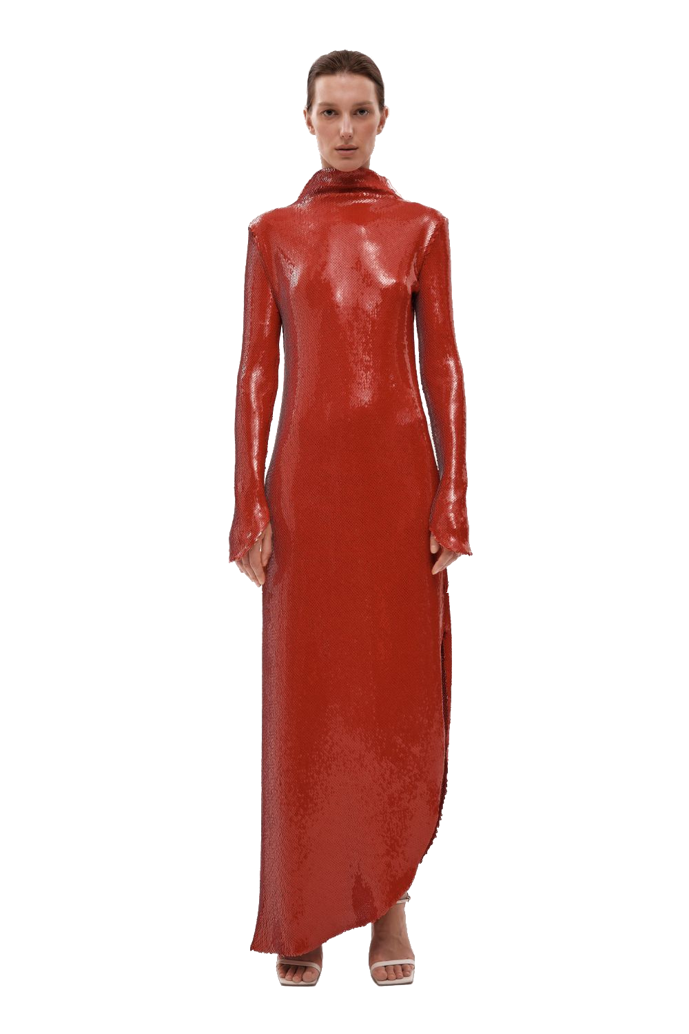 Shop Gasanova Sequined Maxi Dress In Red
