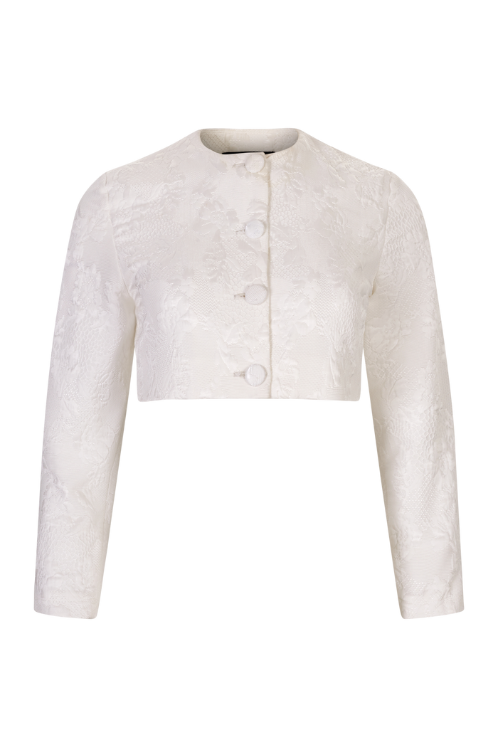 Ancost Cropped Jacket With Lined Buttons
