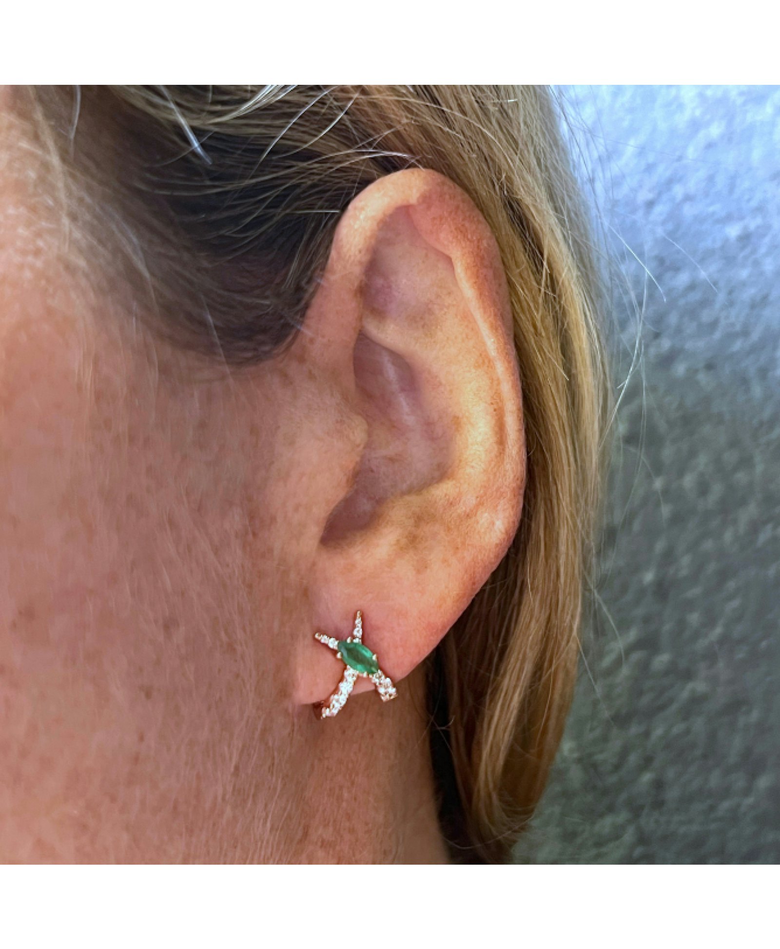 PENDIENTES CRUZADOS JARDÍN DE AIRE made by Gold & Roses