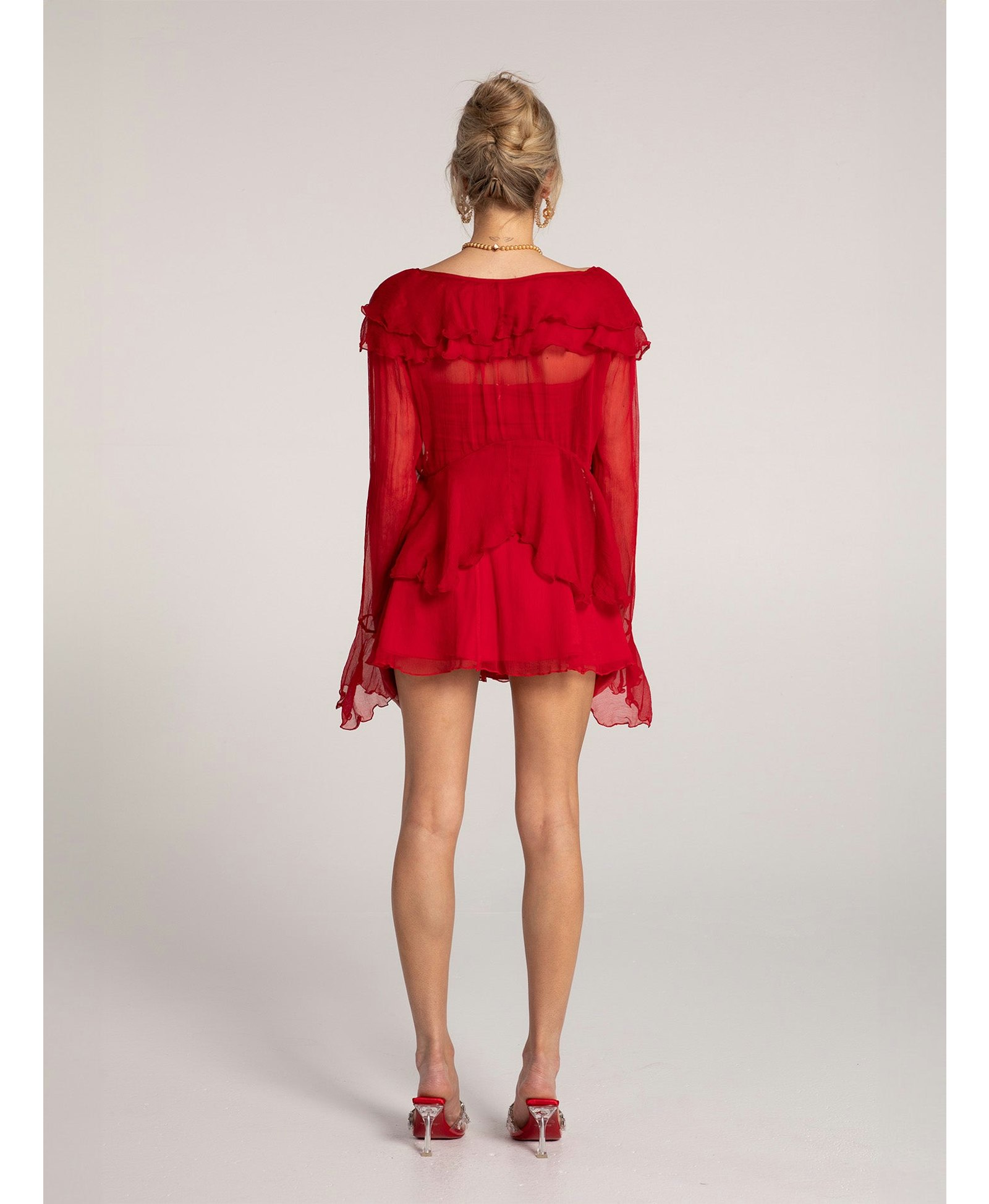 Annika Cardigan (Red) made by Nana Jacqueline