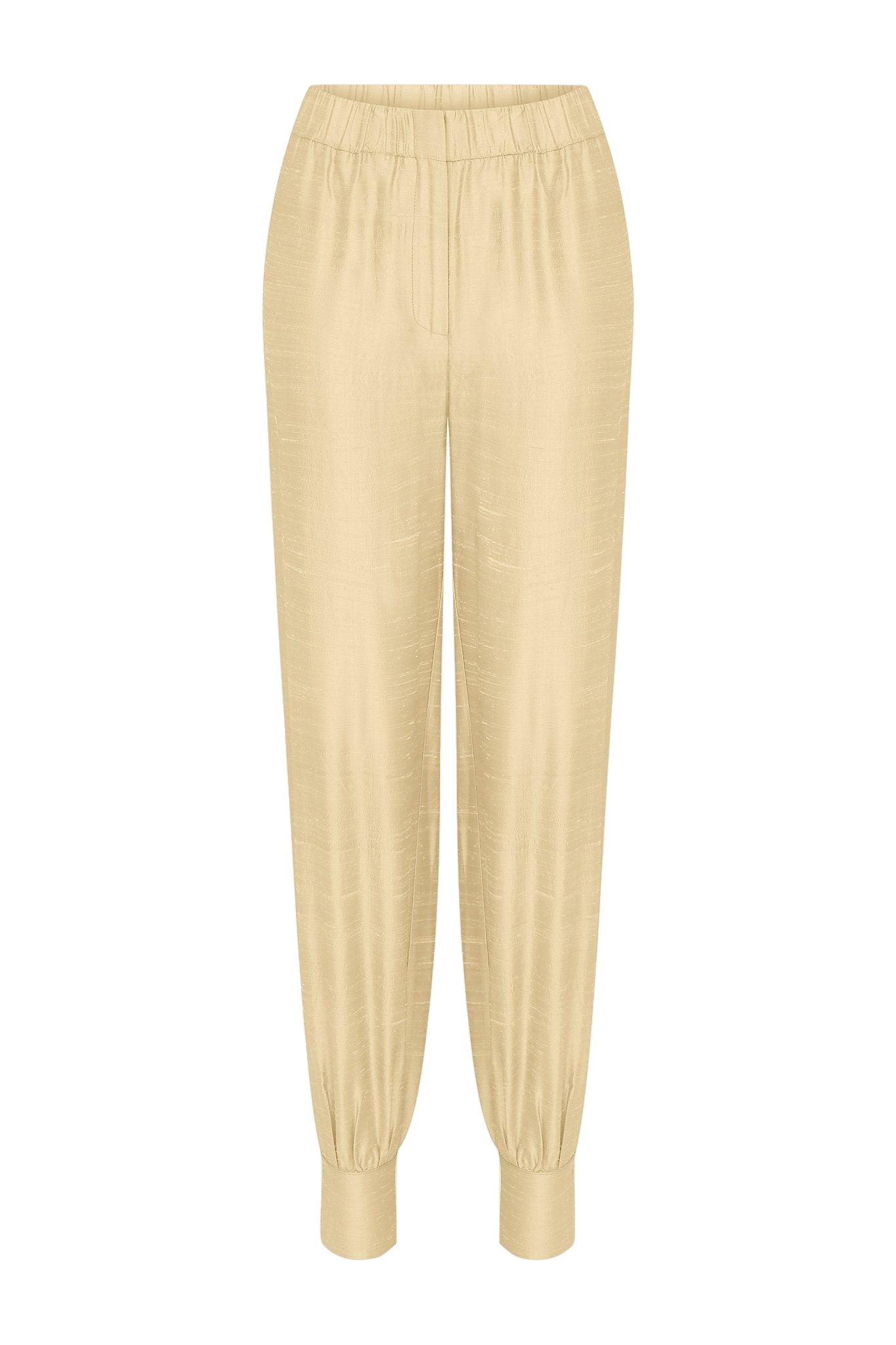 Nazli Ceren Gemna Silk Trousers In Yellow