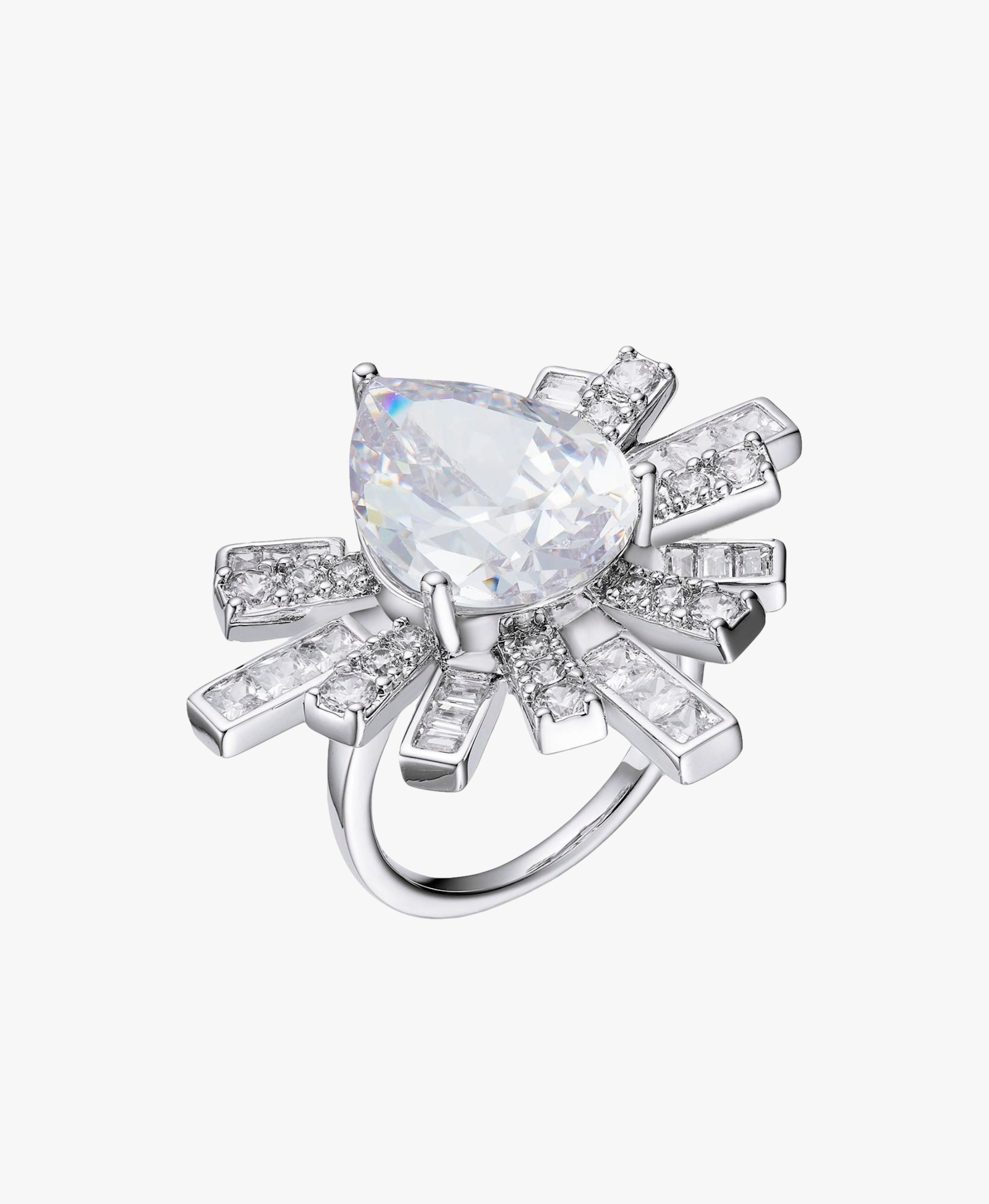 Keira Ring (White) in Silver made by Nana Jacqueline