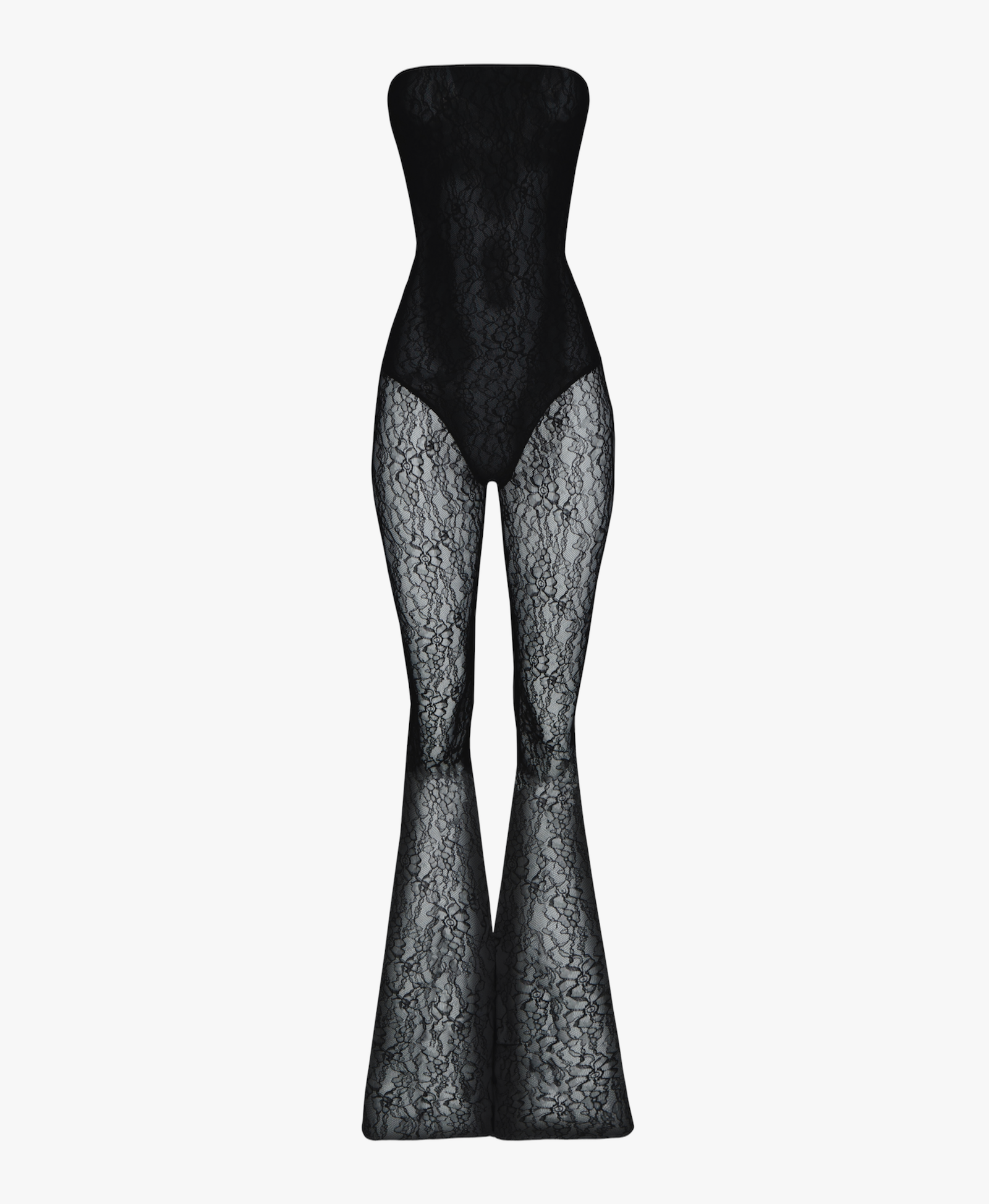 LACE FLARED JUMPSUIT made by Vestiaire d'un Oiseau Libre