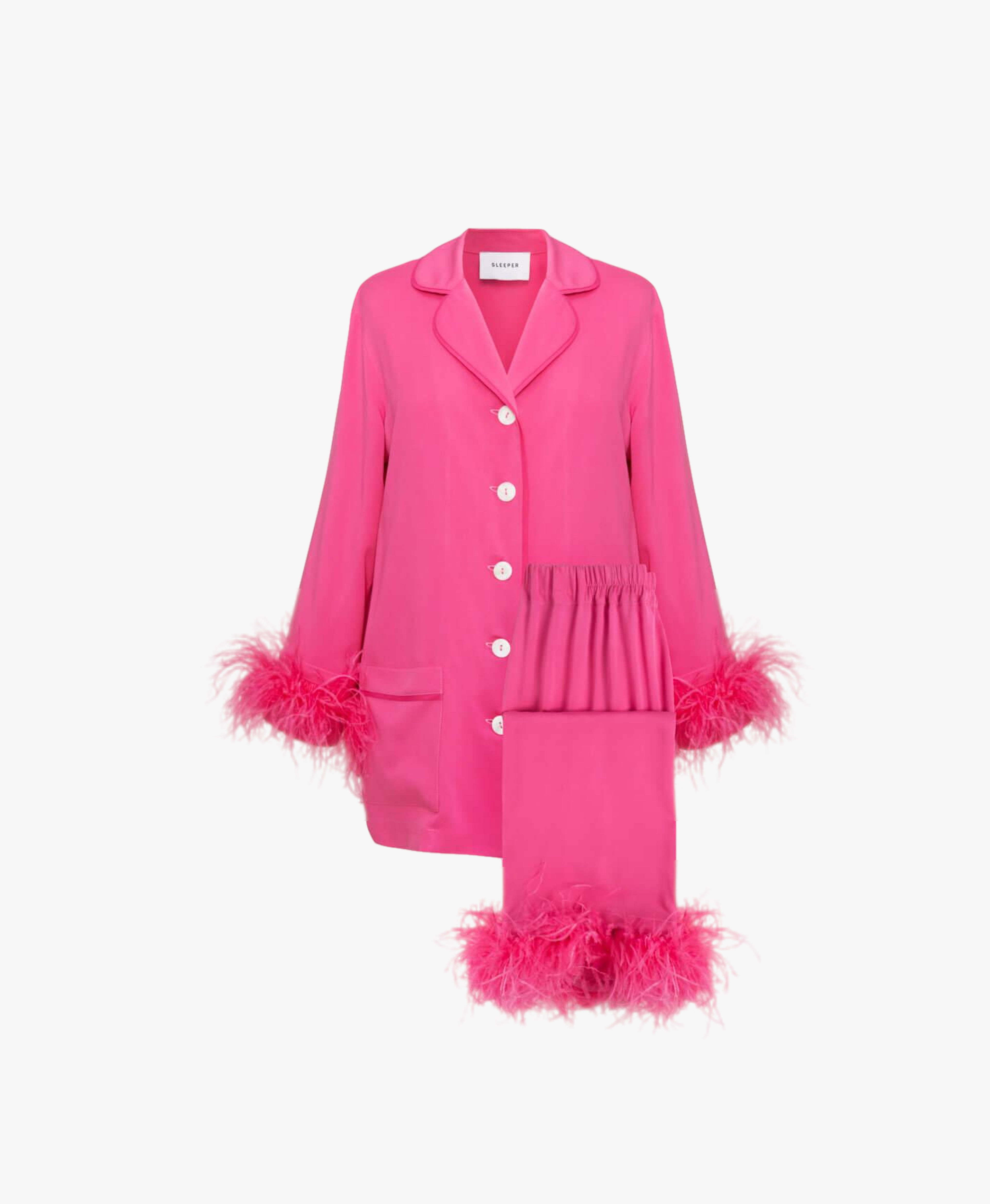 Sleeper feather pajamas pink 2025
