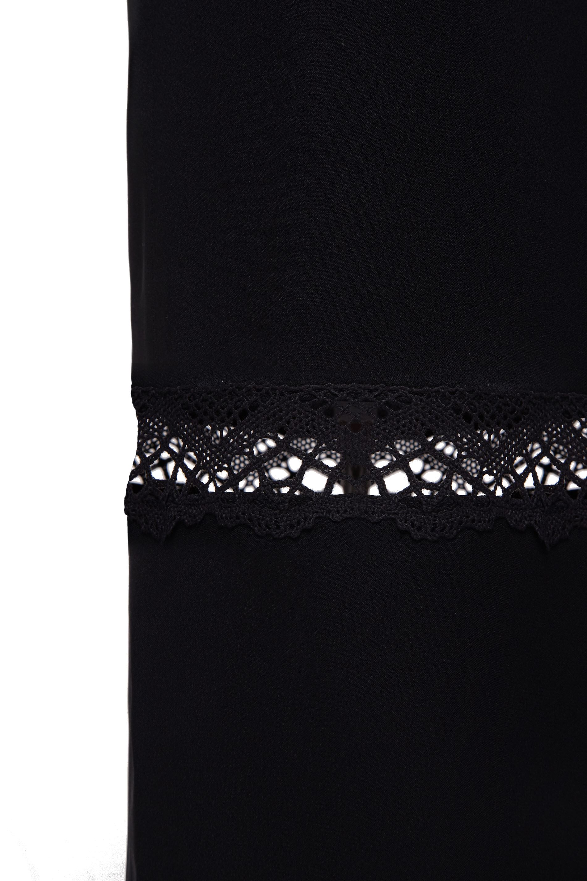 Shop Malva Florea Wide Pants With Lace In Black