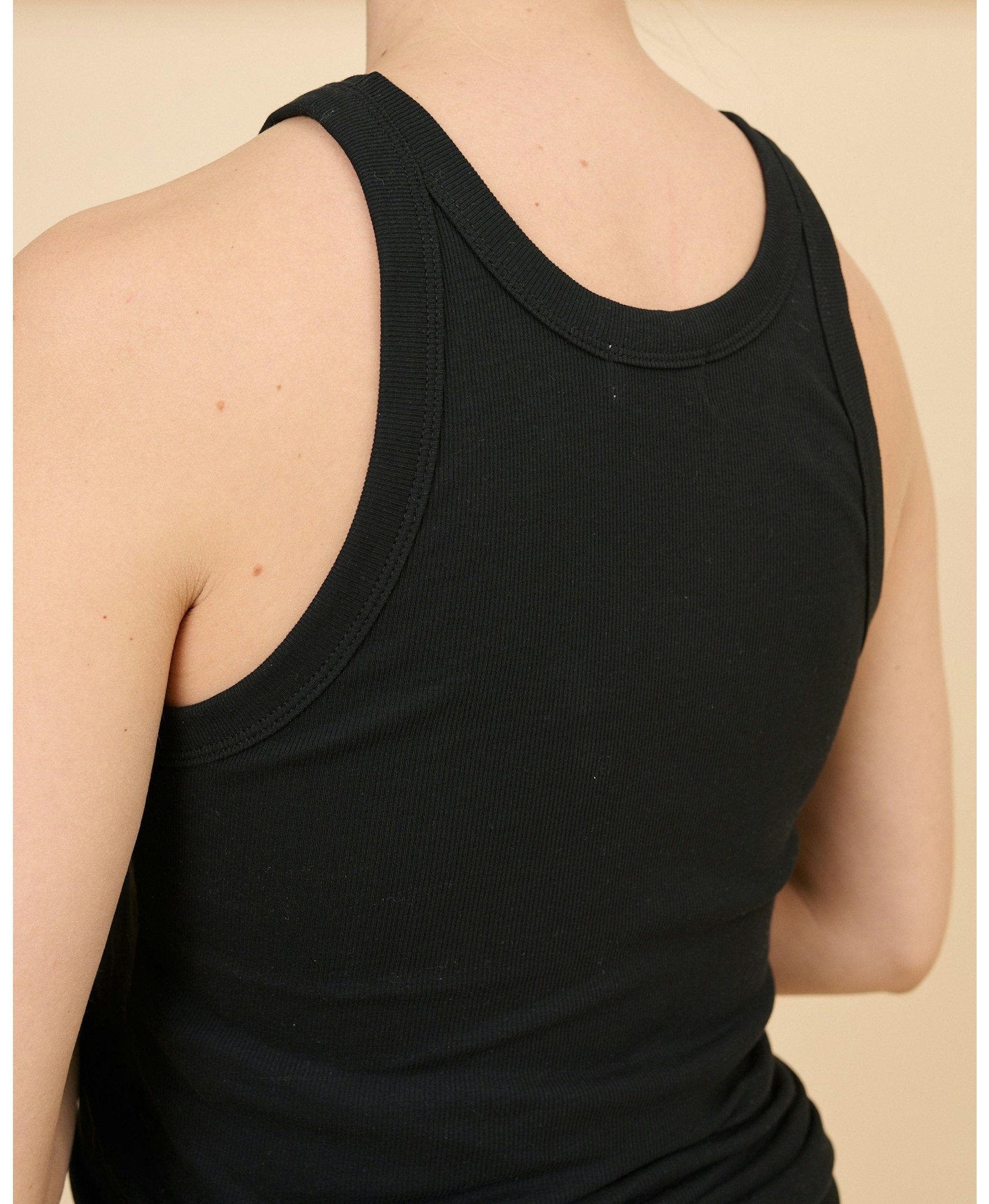 Ribbed Pregnancy Tank (Black/White/Grey Melange) made by Ilouity