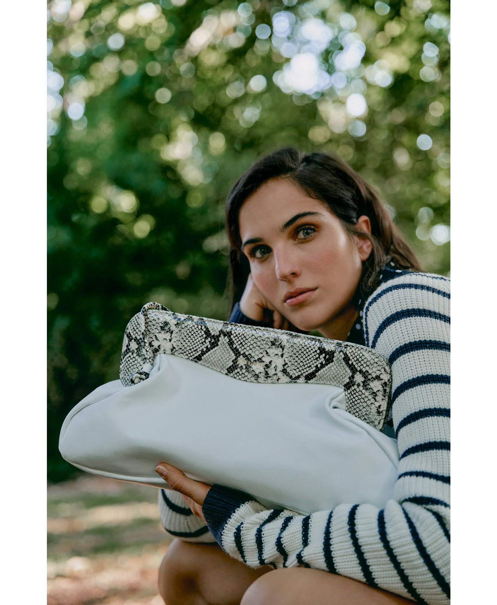 Constanza maxi white & python made by Phialebel