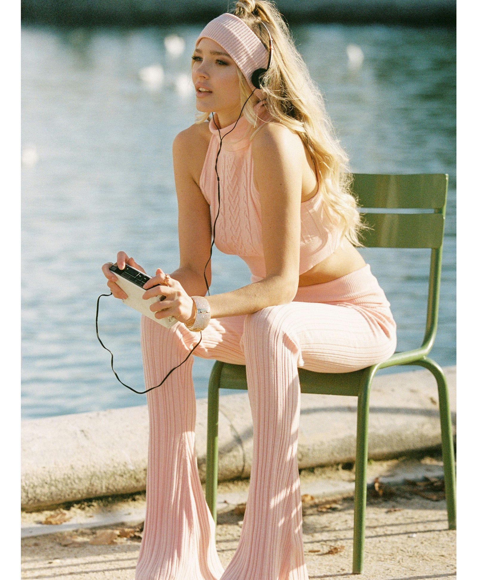 Janelle Knit Pants (Peach) made by Nana Jacqueline