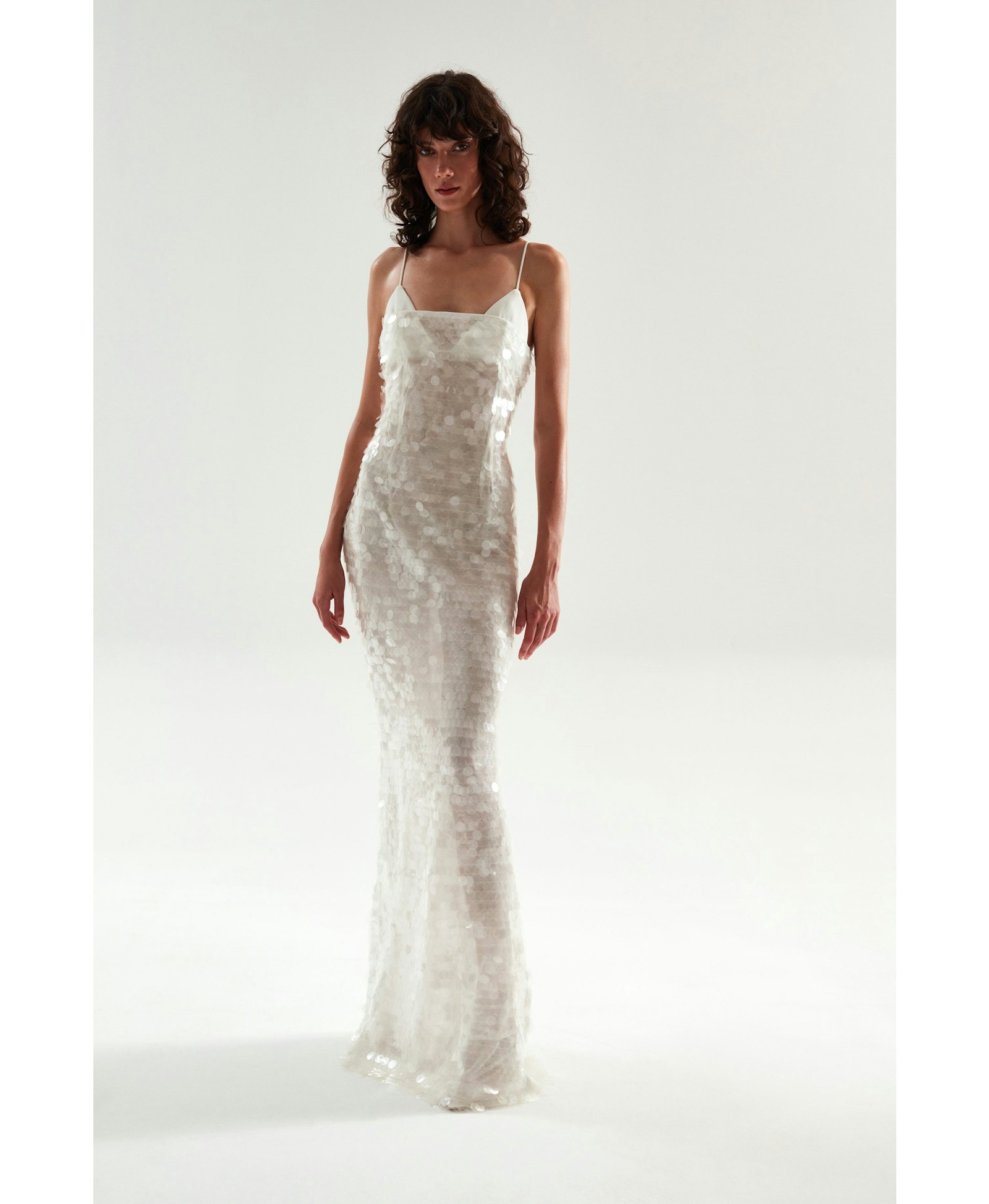 WINSLET - Strapless maxi dress with bikini top in Silver made by ILA