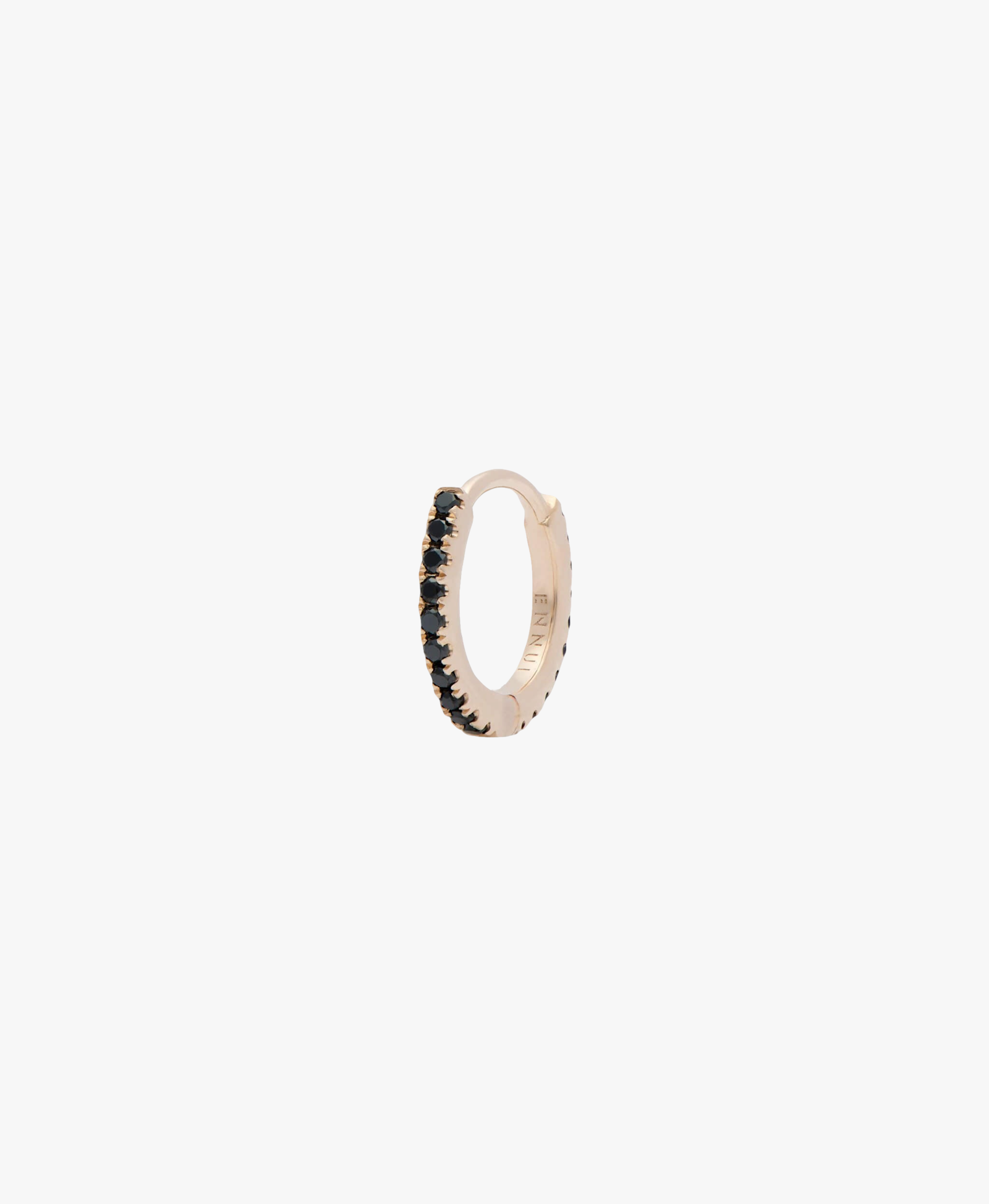 HUGGIE BLACK DIAMOND & ROSE GOLD - 9mm made by ENNUI