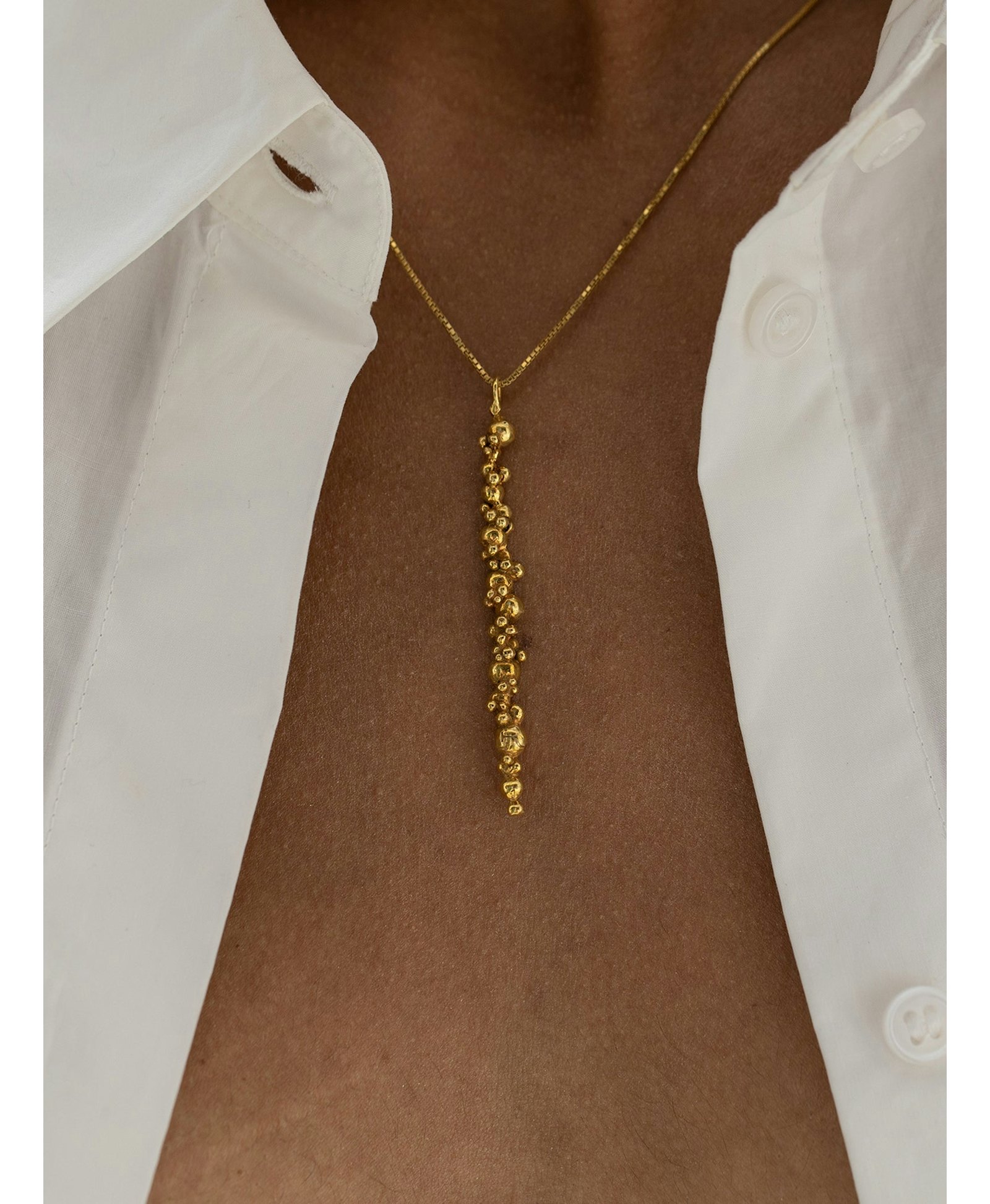 Céleste Deux Necklace Gold in Gold made by Eva Remenyi