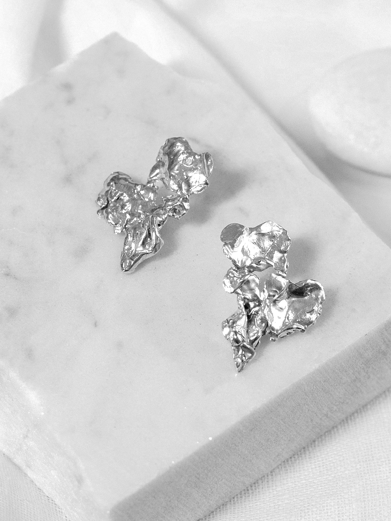 Talisman Mystery Earrings Silver made by Eva Remenyi