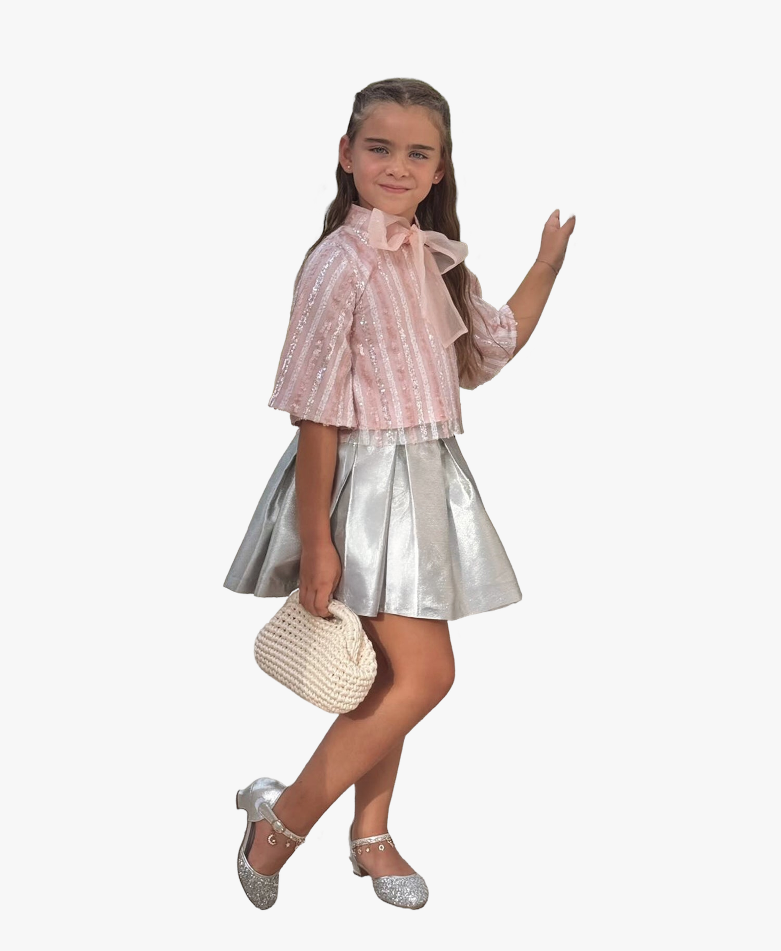 Sparkling Bow Girls Outfit | 2 Pieces made by Mama Luma