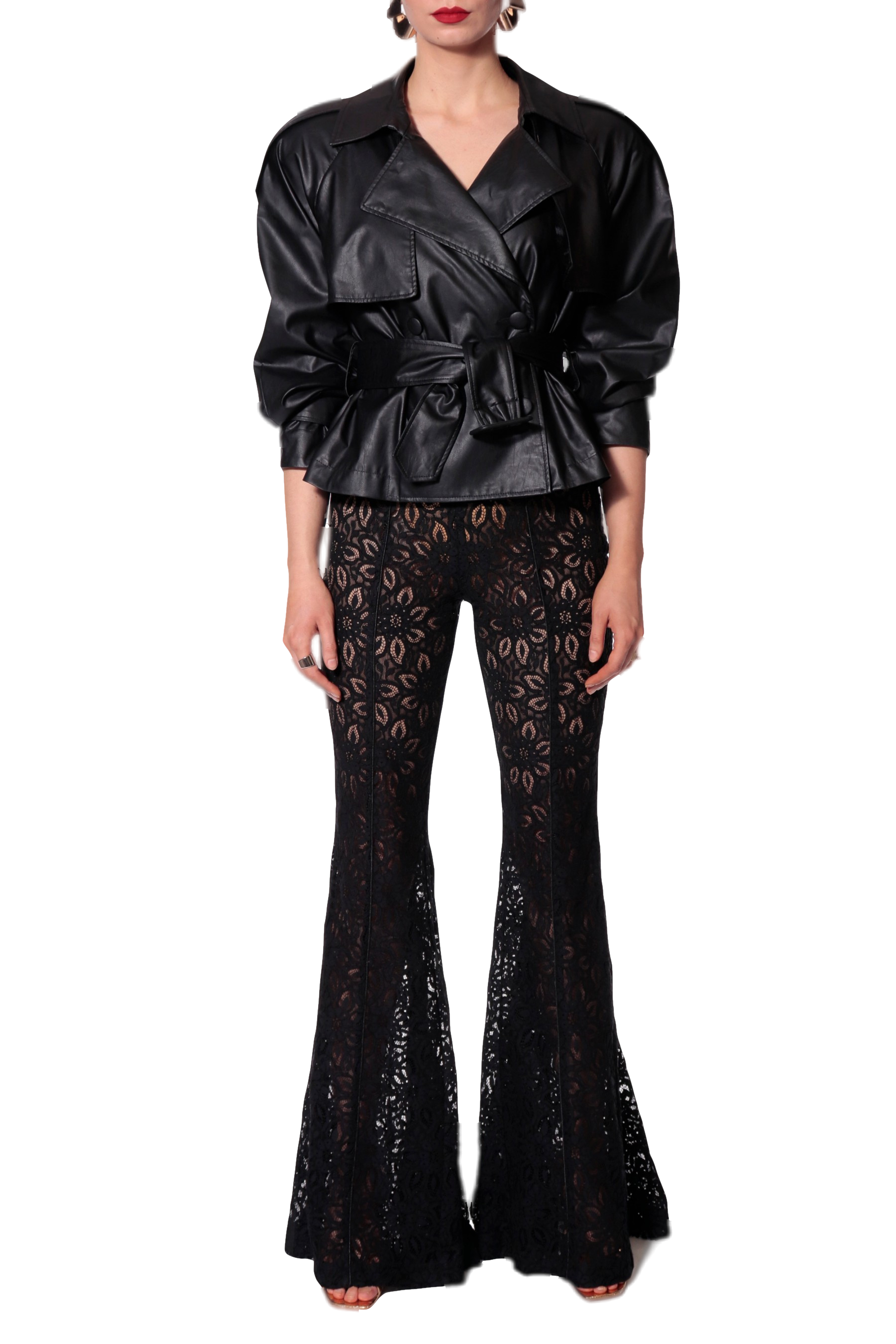 AGGI BY HALEWSKI LACE PANTS ADLEY BLACK 