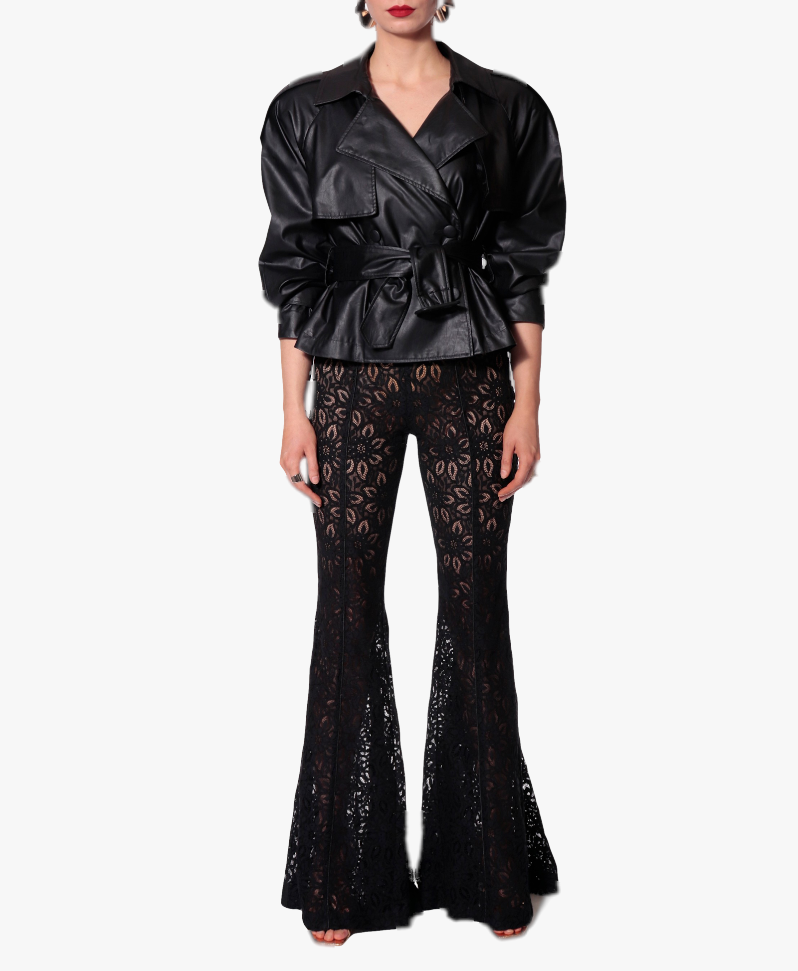 Lace Pants Adley Black made by HALEWSKI