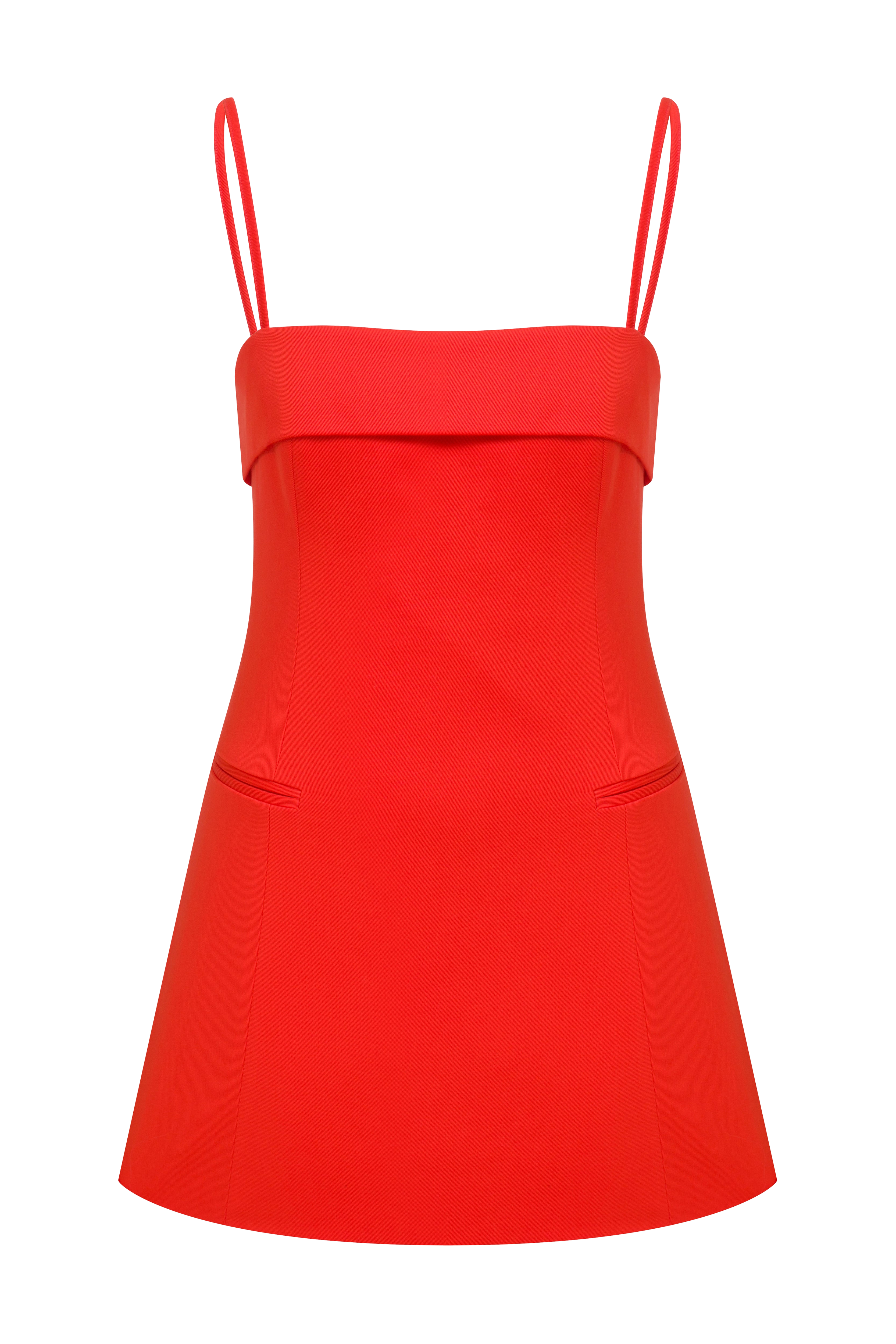 Shop Nazli Ceren Gaia Cotton Mini Dress In Tangerine