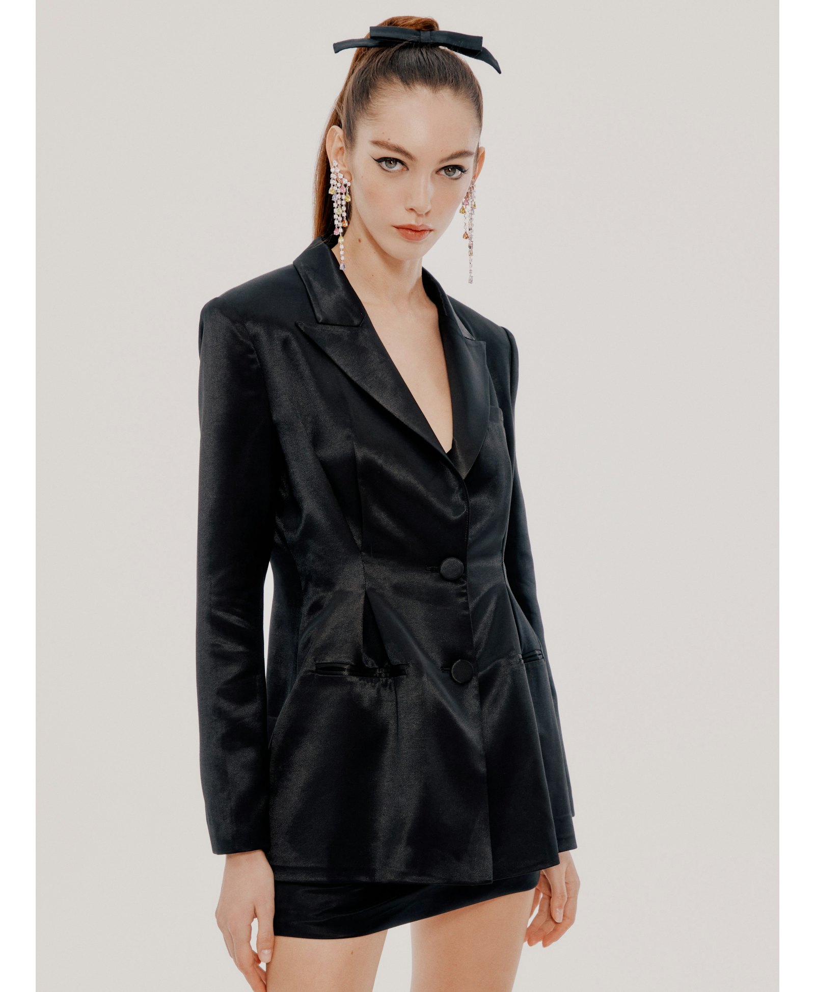 Black Lori Jacket (Final Sale) in Black made by Nana Jacqueline