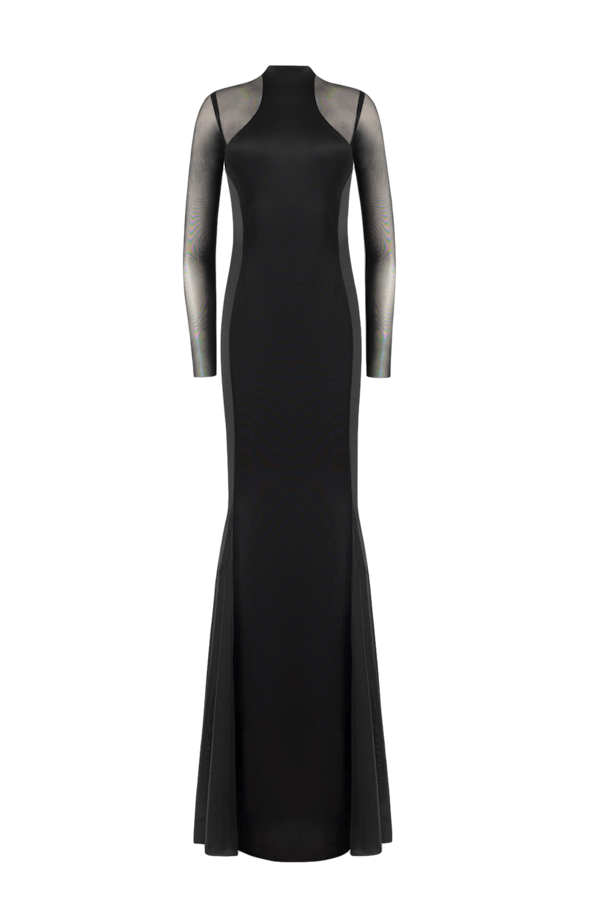 Millà Showstopper Black Dress With Semi-transparent Inserts