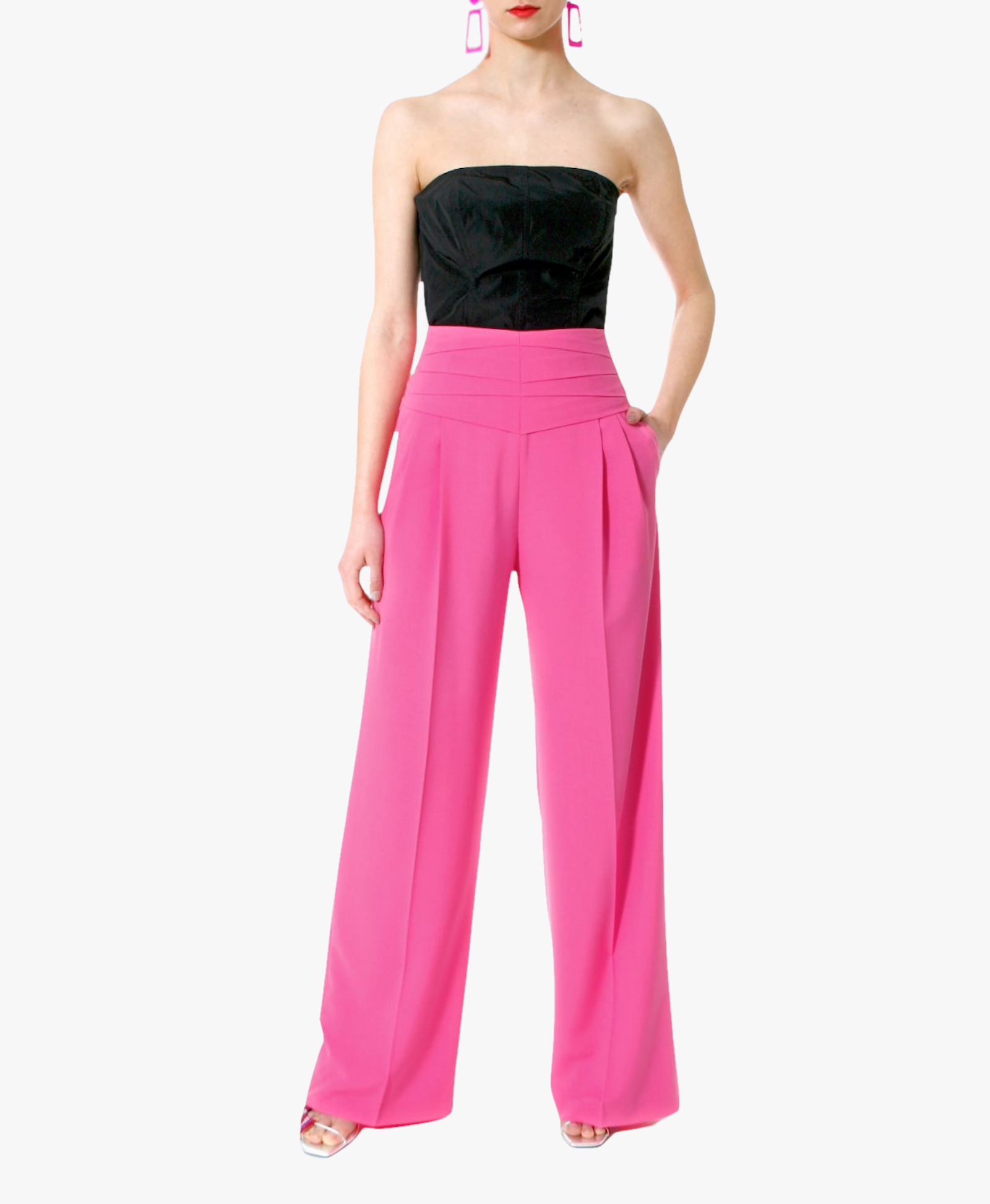 Trousers Sofia Pink Carnation made by HALEWSKI