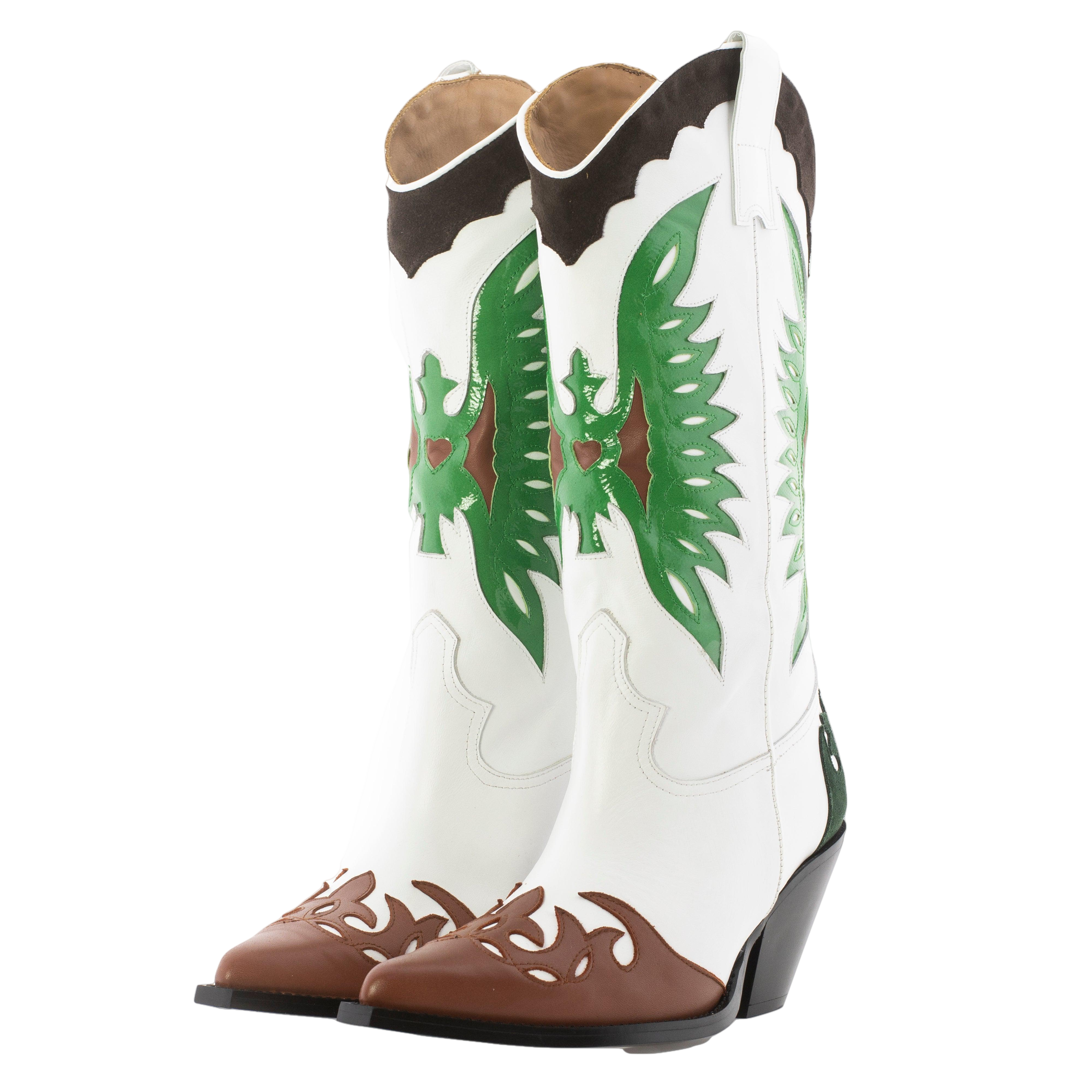 Toral Far White And Green Boot