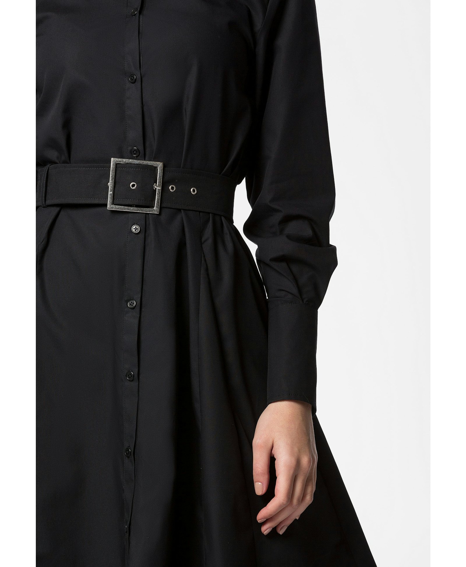 Almaty poplin asymmetrical shirt-dress made by DIVALO
