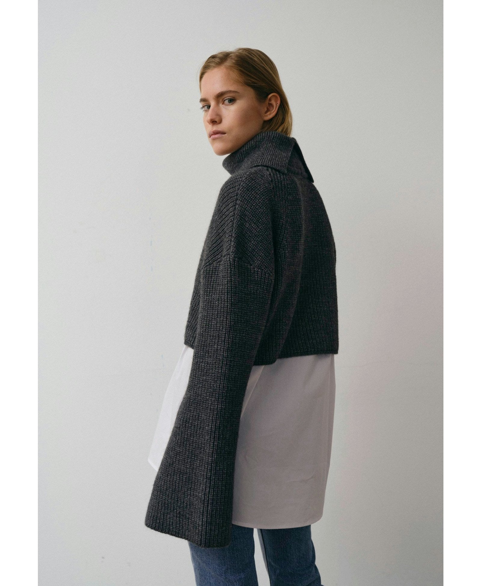 Aimee Knit Turtleneck - Dark Grey made by HERSKIND