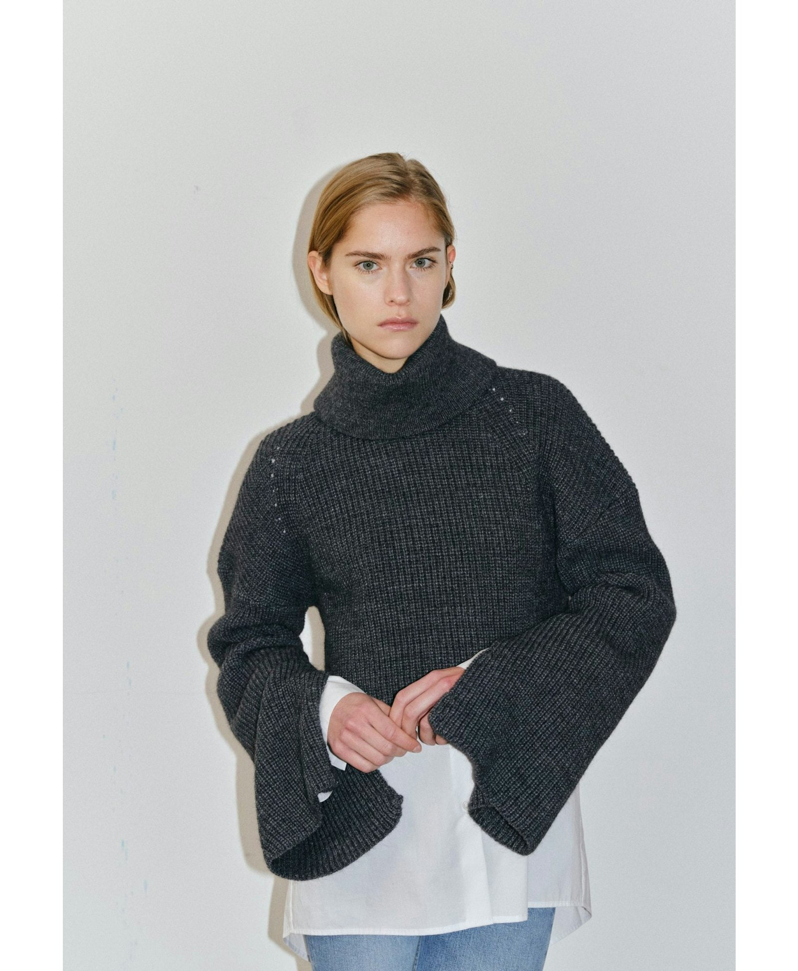 Aimee Knit Turtleneck - Dark Grey made by HERSKIND