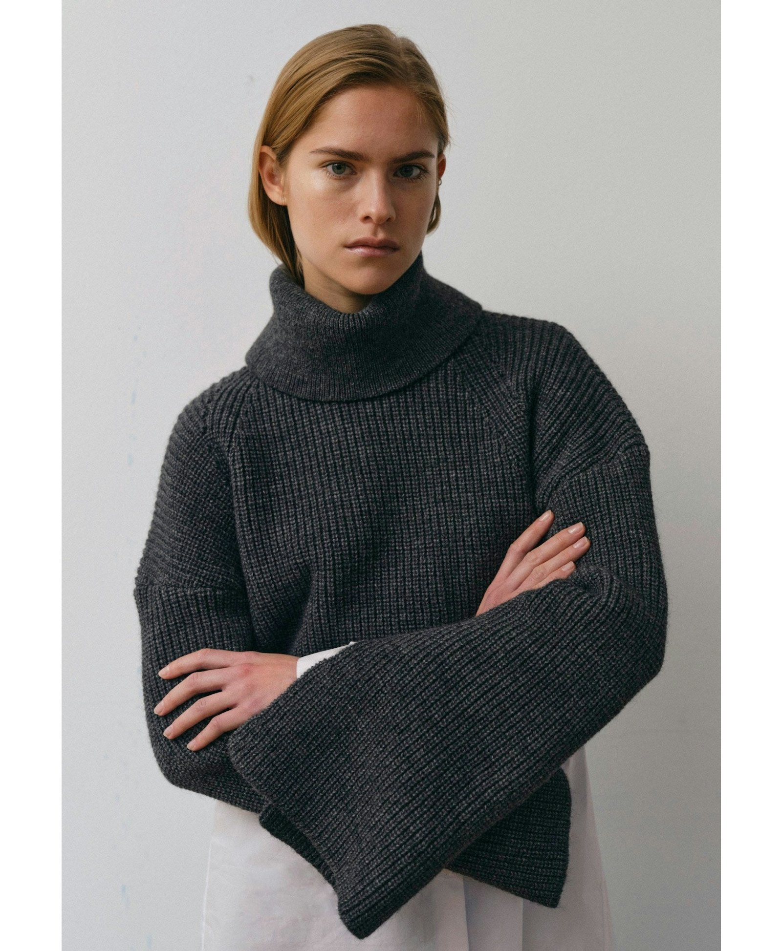Aimee Knit Turtleneck - Dark Grey made by HERSKIND