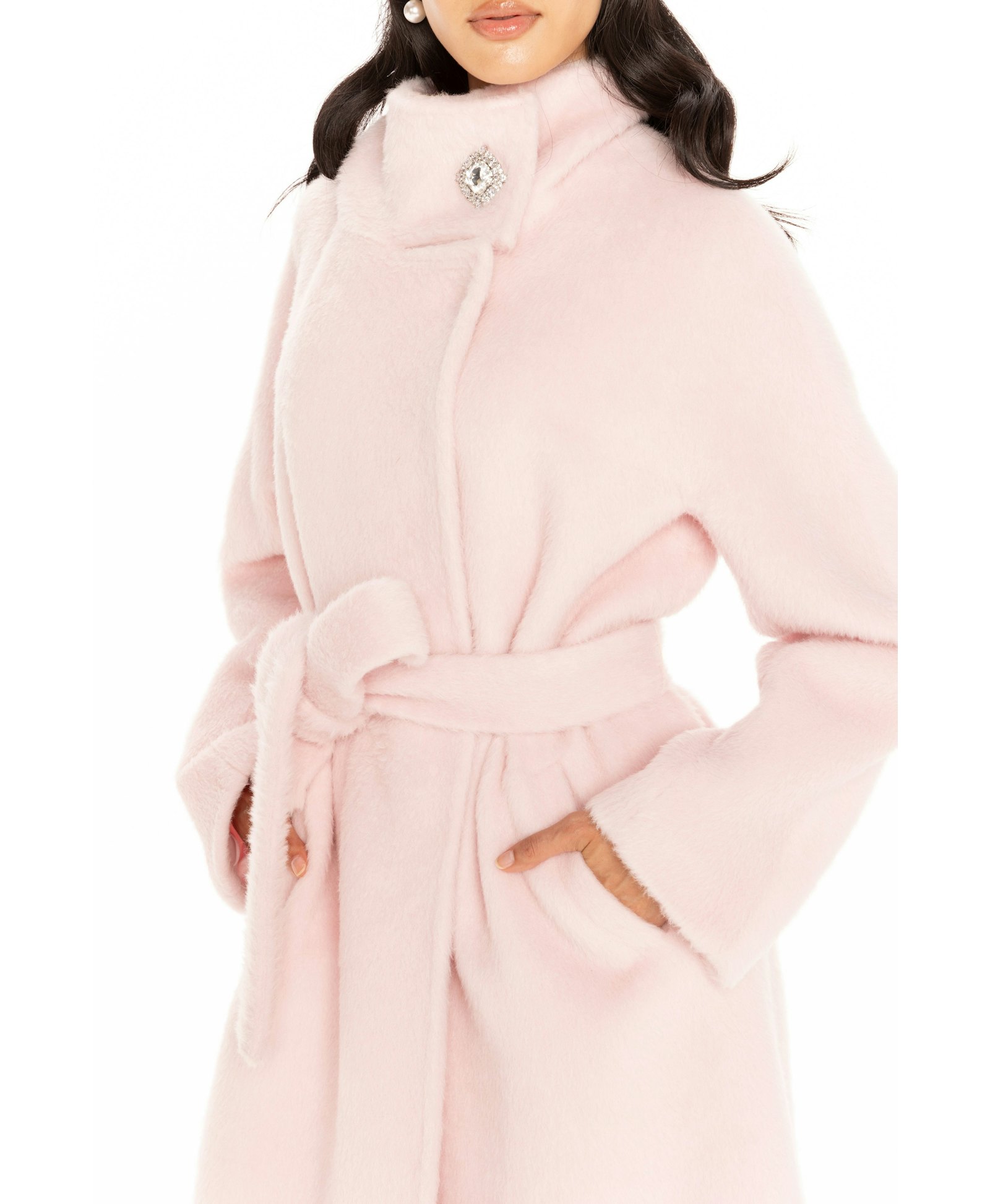 Audrey Long Coat (Pink) made by Nana Jacqueline