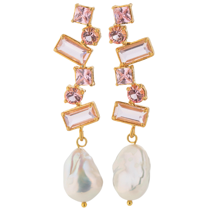 Christie Nicolaides Marita Earrings Pale Pink