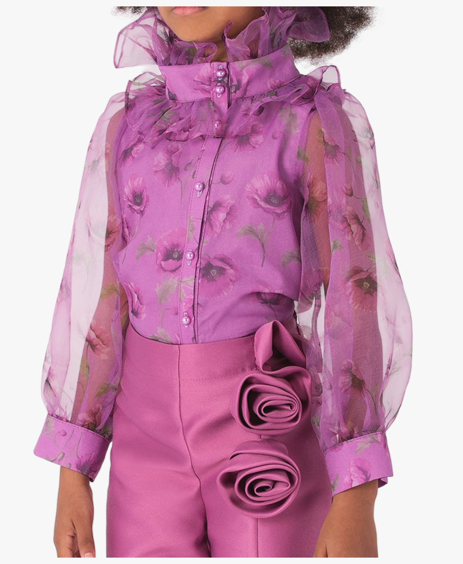 Organza Ruffles Girls Outfit | 2 Pieces made by Mama Luma