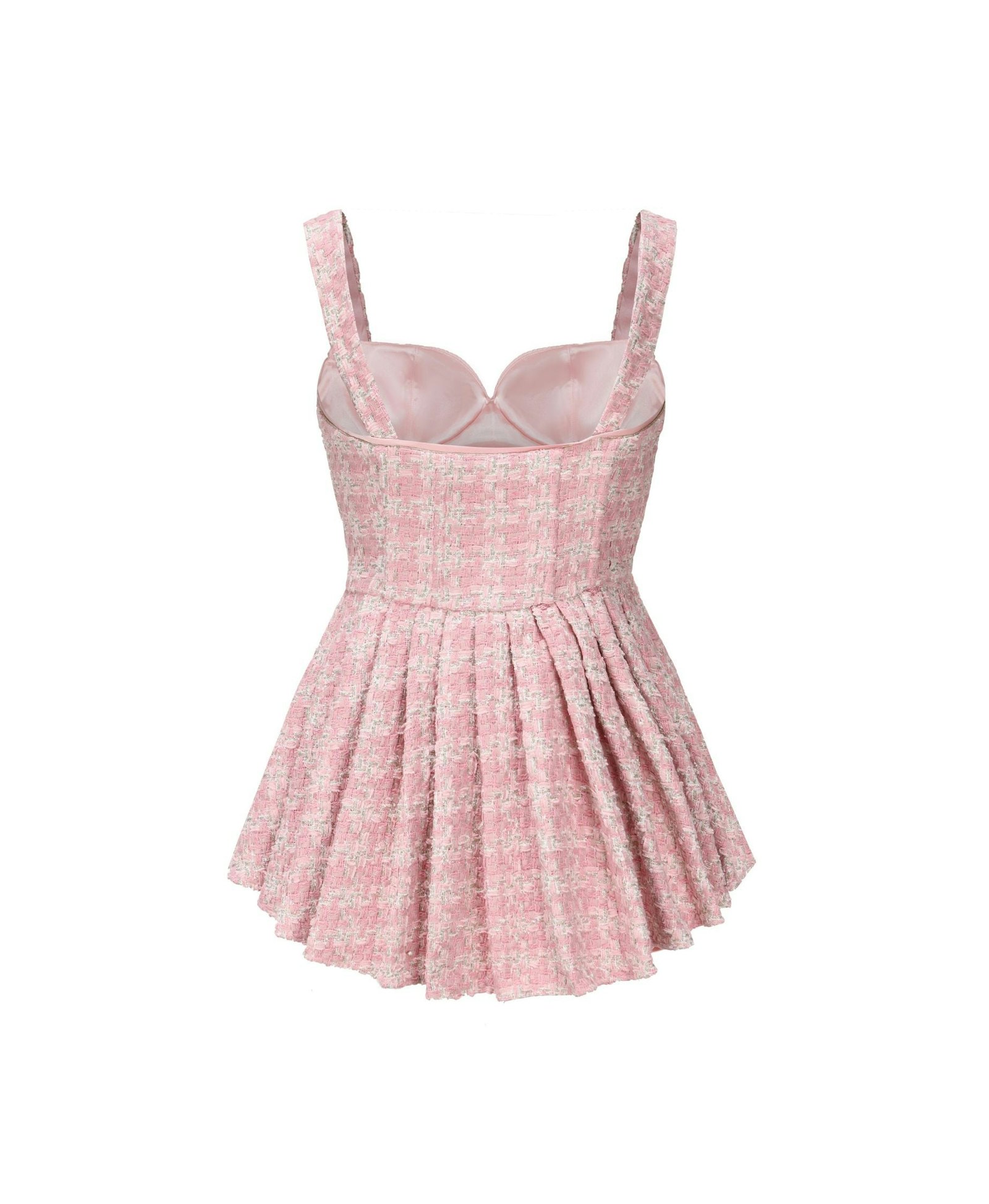 Chelsea Tweed Dress (Pink) in Pink made by Nana Jacqueline