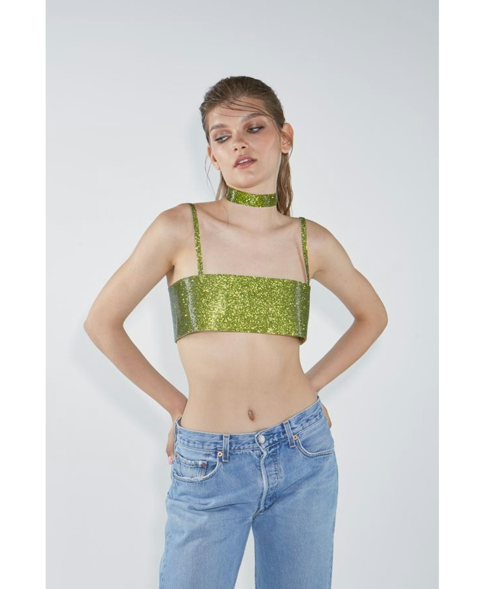 Charlotte Choker Lime Green made by NUÉ